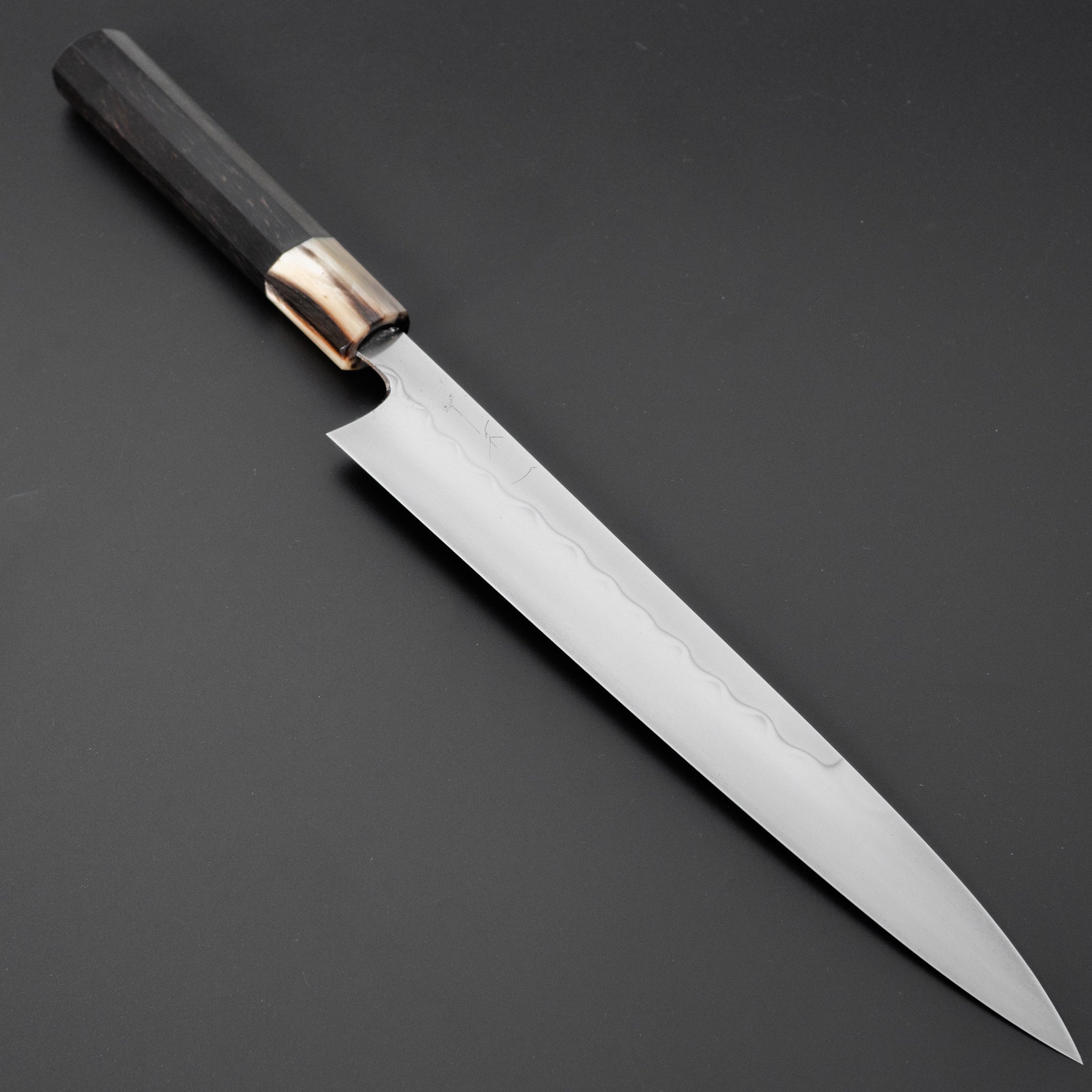 Hitohira Togashi Yohei White #1 Mizu Honyaki Sujihiki 270mm Japanese Chef Knife with Taihei Ebony Handle & Saya (#065) - Premium Sushi & Sashimi Slicing Knife for Professional Chefs & Home Cooks