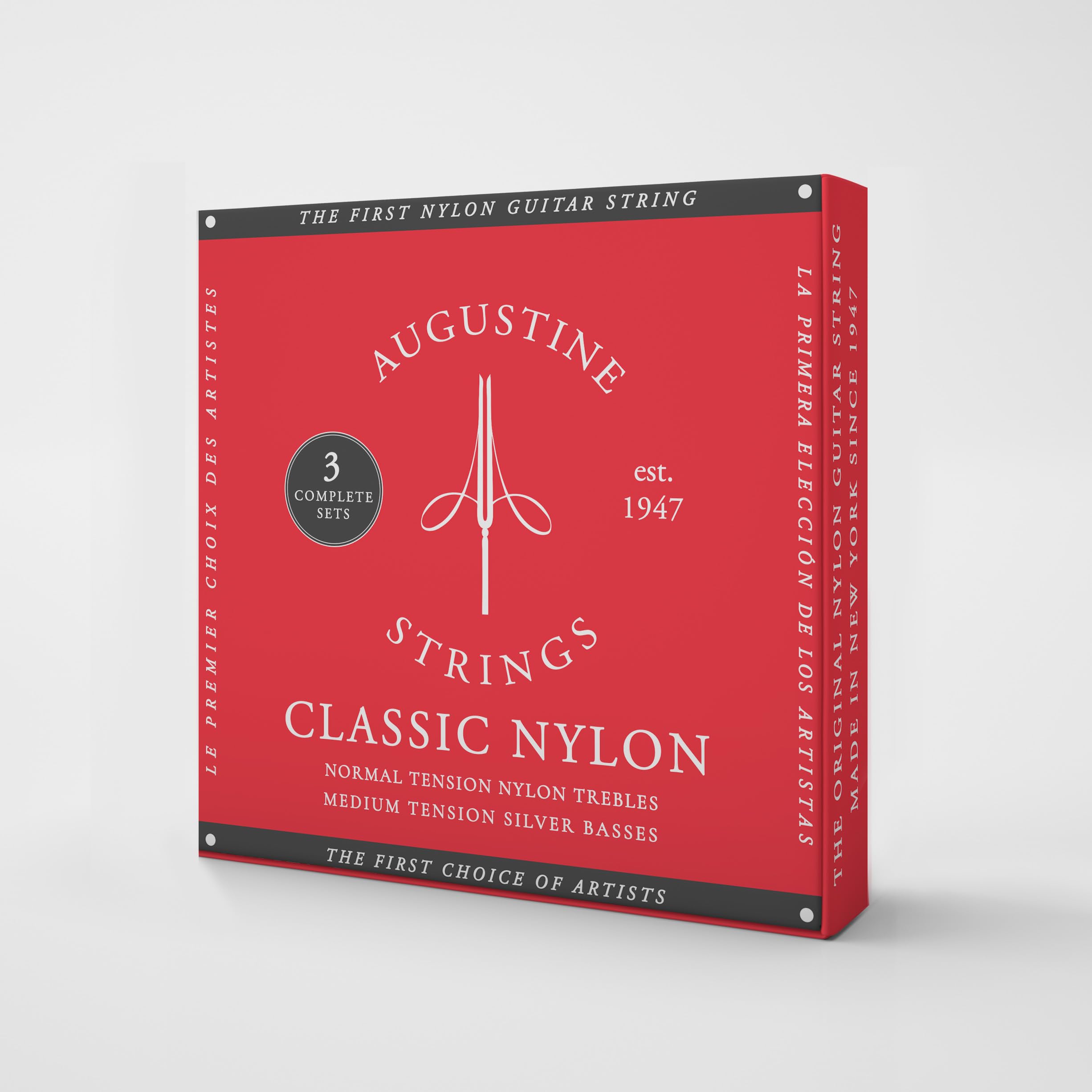 Premium Medium Tension Classical Guitar Strings 3-Pack - Nylon Strings for Classical & Flamenco Guitar - Perfect for Beginners & Professionals - Warm Balanced Tone for Practice, Performances & Recording Sessions
