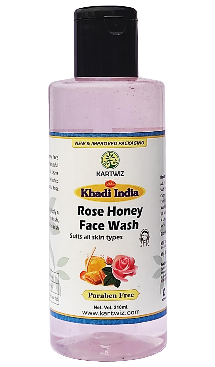 Herbigiri Herbal Rose Honey Face Wash - Paraben Free, Natural & Gentle Cleanser for Glowing Skin - Perfect for Daily Skincare Routine & Sensitive Skin Care