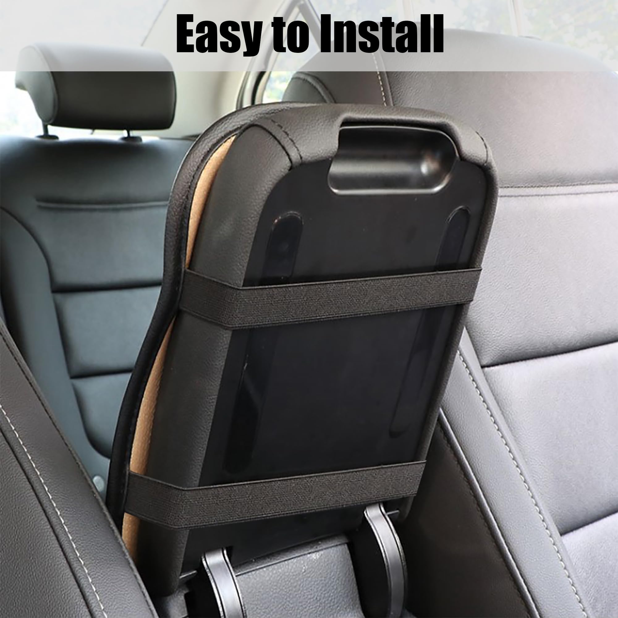 Premium PU Leather Car Center Console Cover - Universal Waterproof Armrest Box Protector for Cars, Trucks & SUVs | Interior Accessories | Black-Red Design | Perfect for Road Trips & Daily Commute