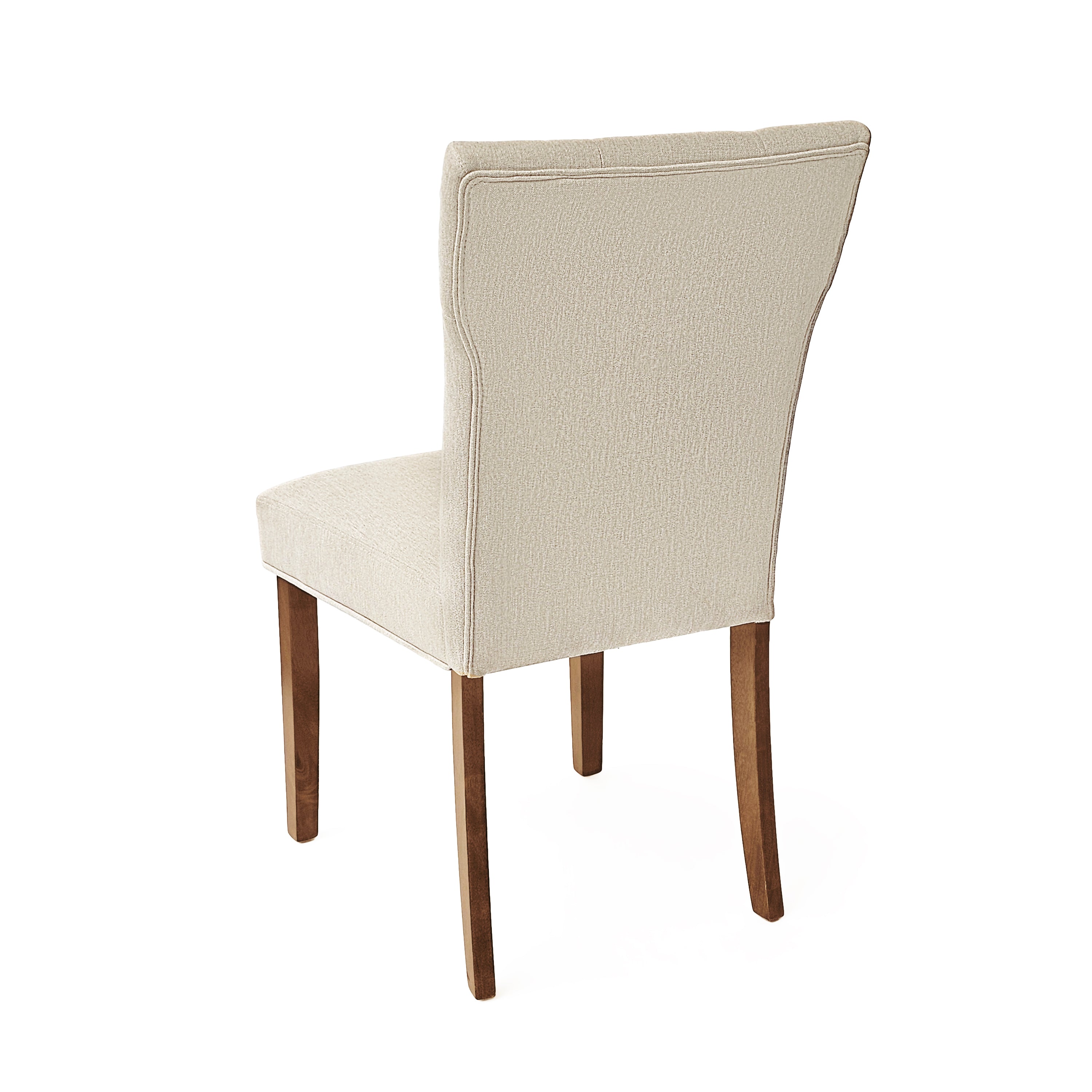 2 Pack Upholstered Dining Chairs Set - Modern Kitchen & Dining Room Chairs with Padded Seat & Backrest, Cream Fabric - Perfect for Breakfast Nook, Small Space Dining, and Home Decor