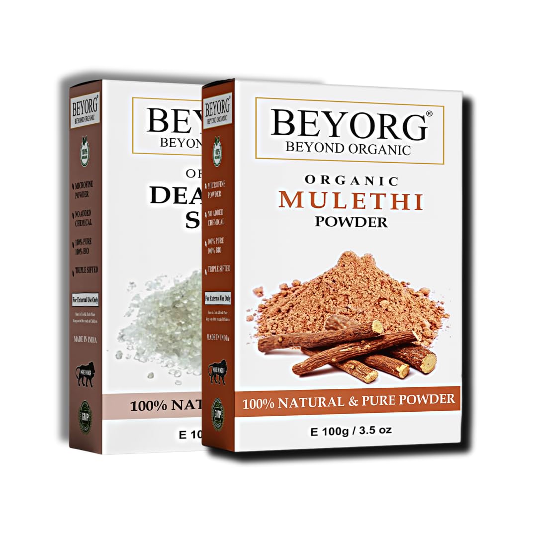 Pure Dead Sea Mud Powder & Licorice Root Powder for Skin Brightening - 200g | Natural Skin Care, Body & Hair Treatment | DIY Face Masks, Spa & Beauty Routine