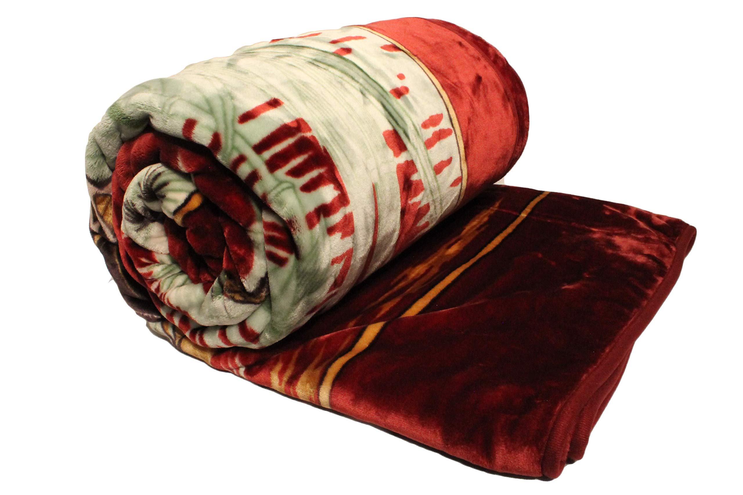 XGATML FOHOG Queen Size Blanket - Lightweight Panda Print Red Plush Throw - Korean Style Mink Faux Fur Blanket by 4estaciones - Perfect for Bedroom Decor, Sofa Couch, and Cozy Winter Nights