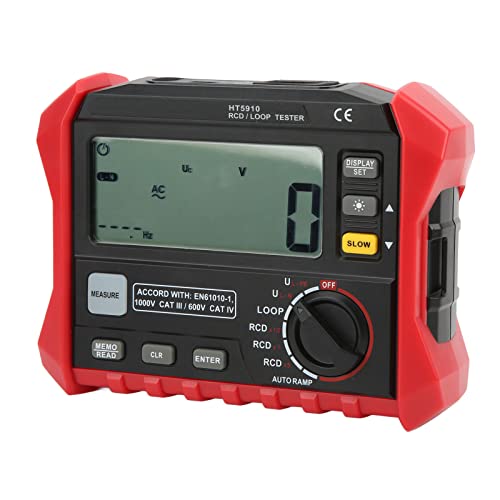 HT5910 Leakage Switch Resistance Tester | 45Hz-65Hz RCD Tester | 0V-440V Circuit Detection Tool | Compact Construction | for Home & Industrial Electrical Safety Testing