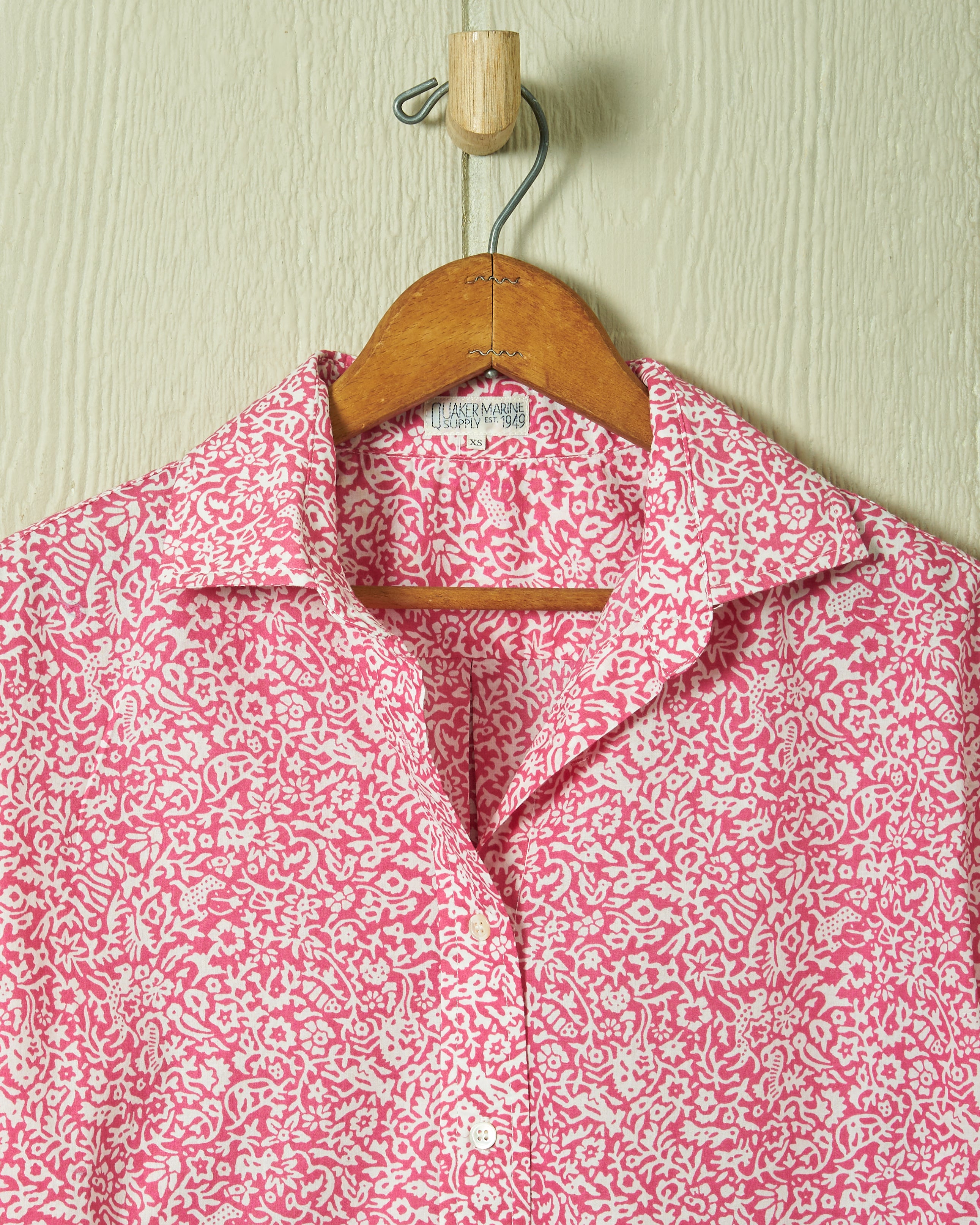 Women's Raspberry Summer Floral Point Collar Blouse - Elegant Office & Casual Wear for Spring/Summer