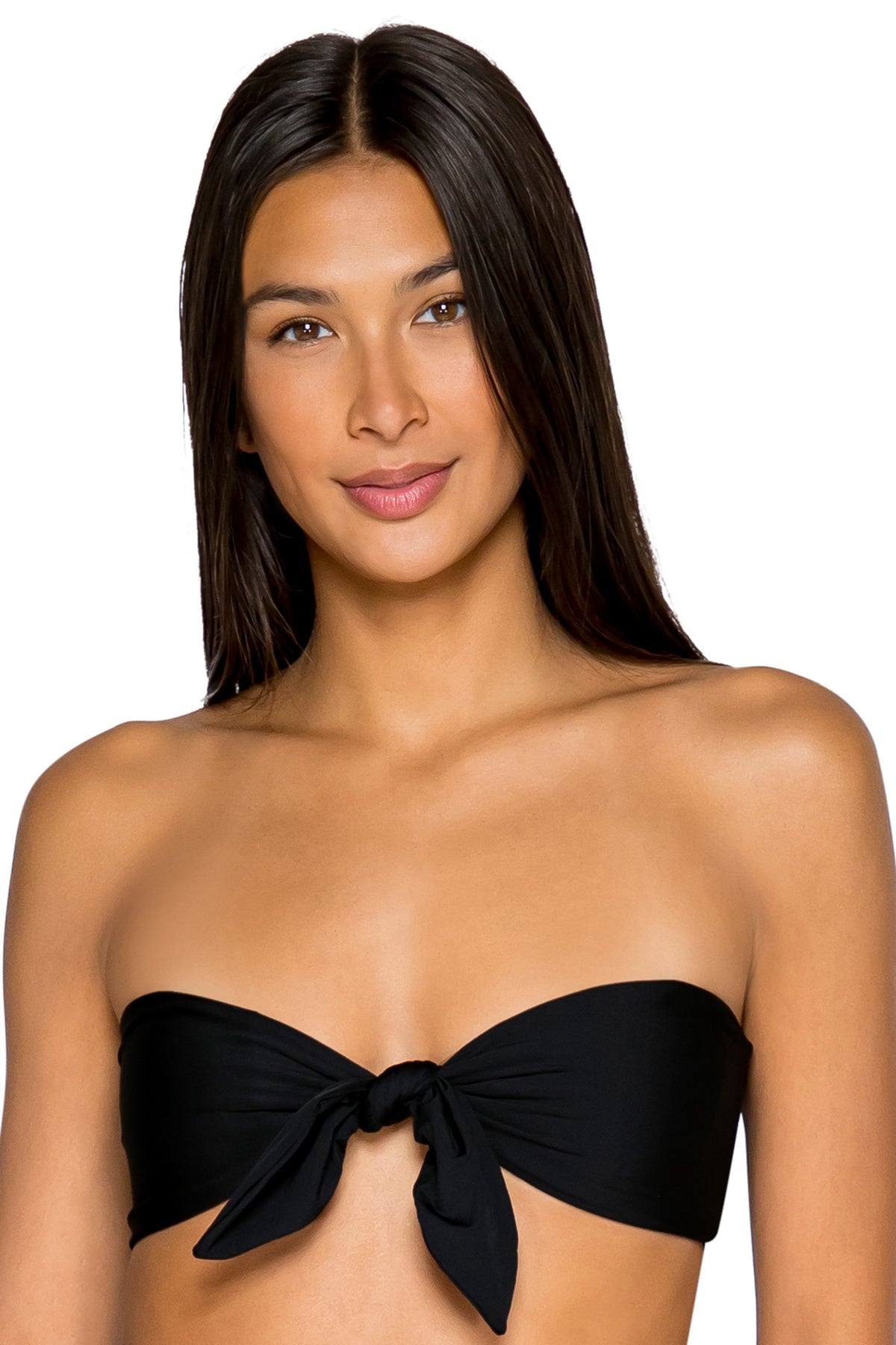 B Swim Black Out Calypso Top - Women's High Neck Athletic Swimwear for Surfing, Beach Volleyball & Pool Workouts
