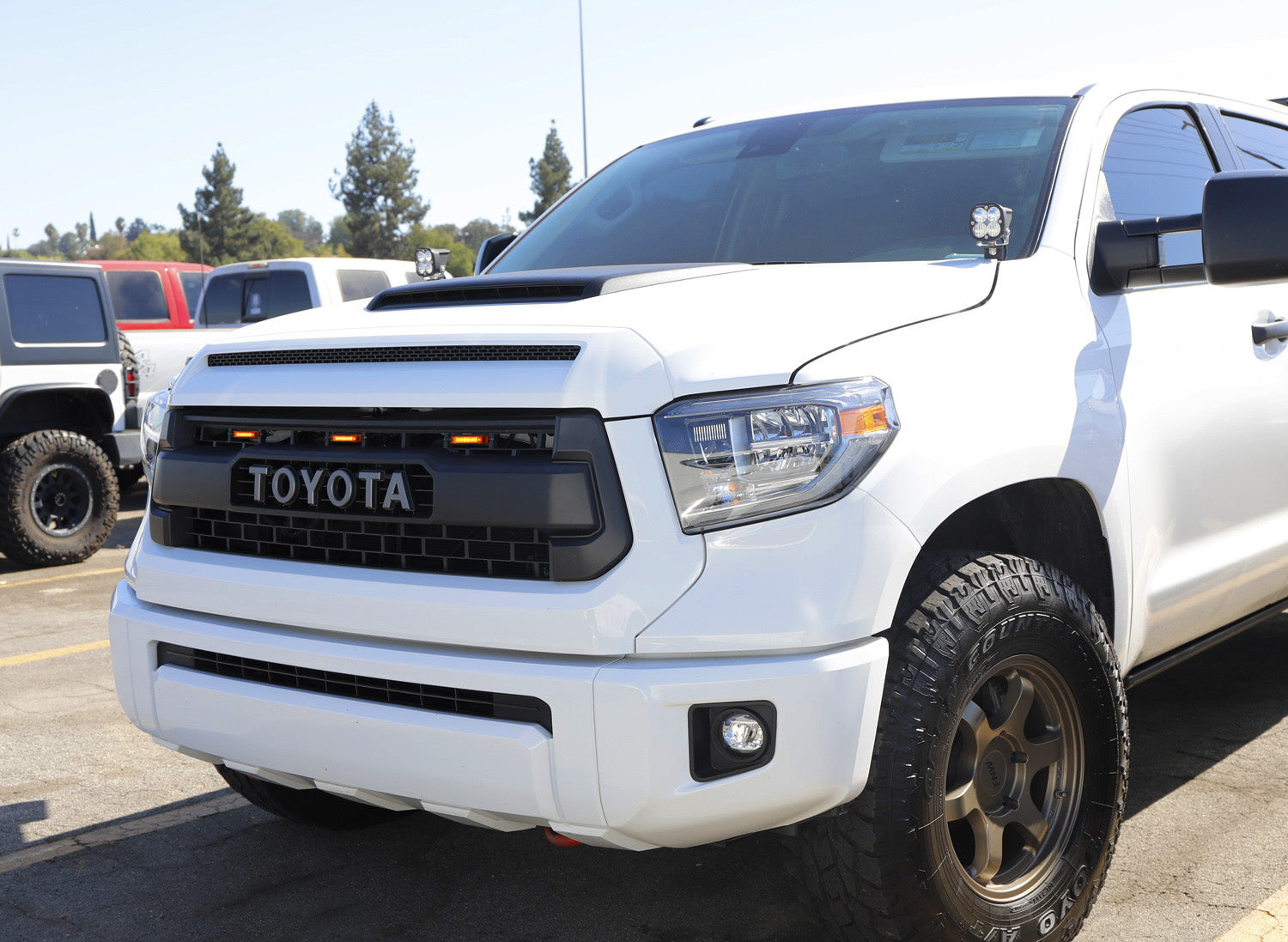 3PCS Amber LED Grille Running Light Kit Compatible with 2014-2021 Toyota Tundra TRD Pro - Durable Off-Road Lights for Enhanced Visibility & Style