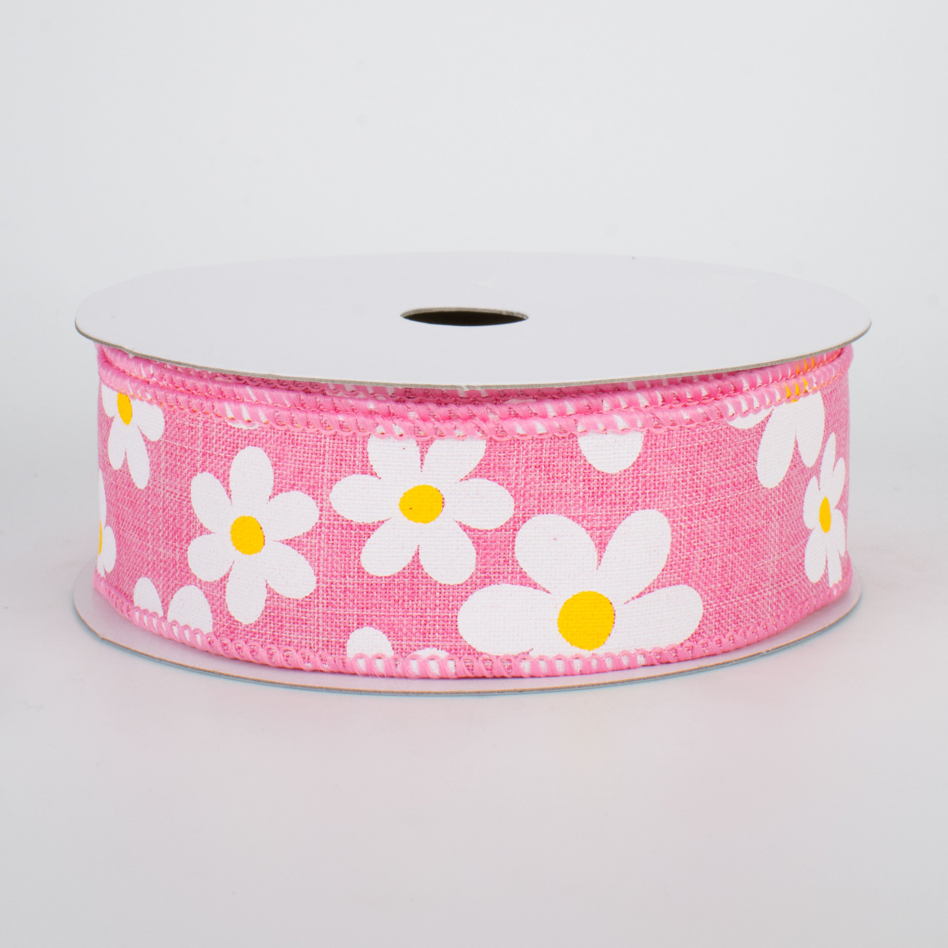 1.5 Inch Daisy Print Ribbon - Pink Floral Ribbon for Gift Wrapping, DIY Crafts, Hair Bows (10 Yards) | Perfect for Party Decorations, Scrapbooking & Wedding Favors