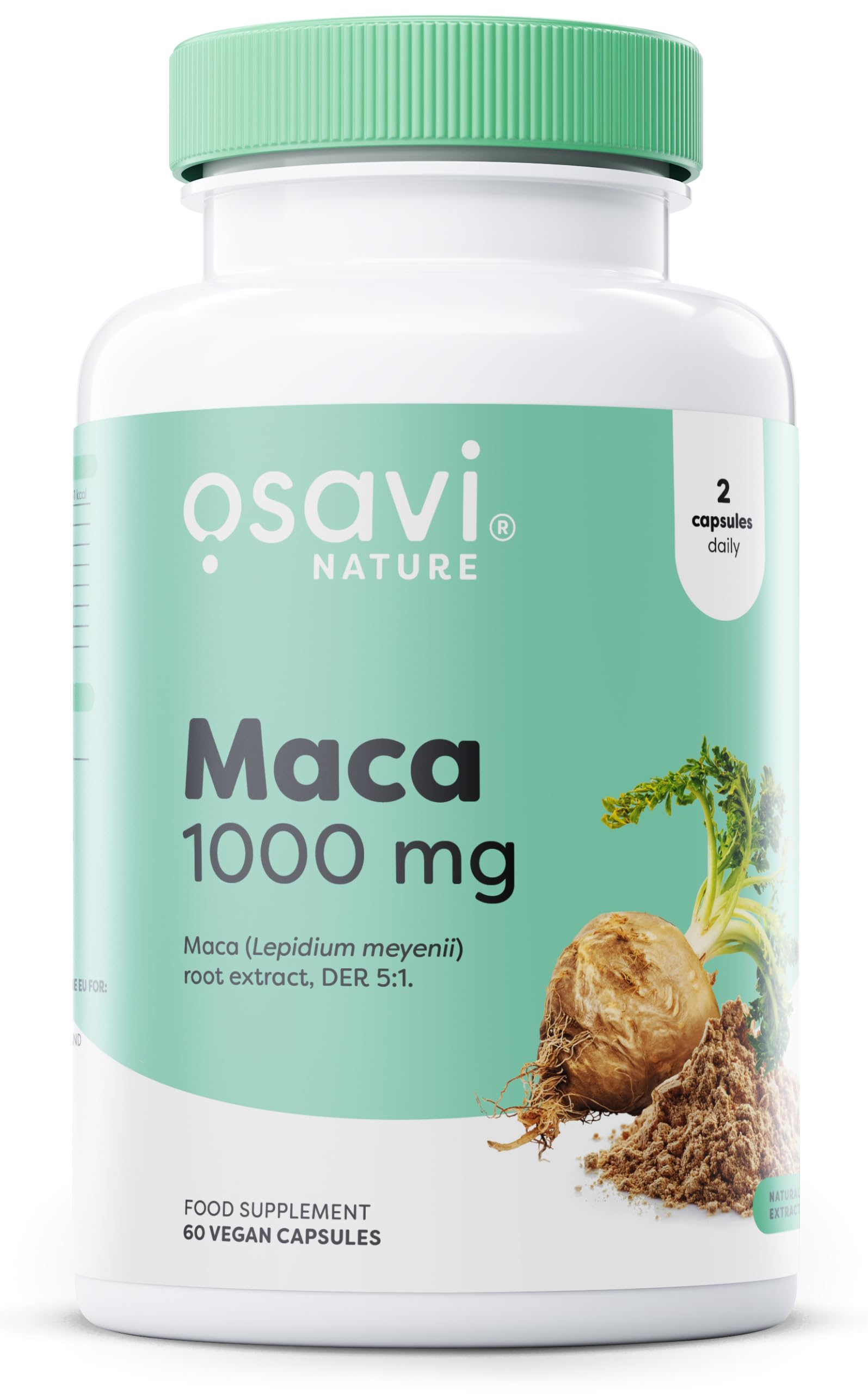 Osavi Maca Root Extract 1000mg - 60 Vegan Capsules | Peruvian-Grown for Sexual Health, Energy & Vitality | Boosts Libido, Performance & Wellbeing | Natural Supplement for Men & Women | Perfect for Daily Wellness & Intimate Moments