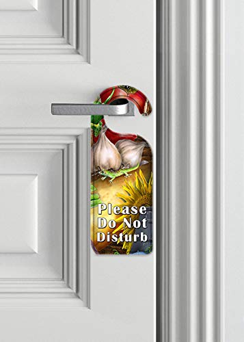 Fall Harvest Art Plates Do Not Disturb Door Hanger Sign - Double Rocker Design for Bedroom, Hotel & Office Privacy
