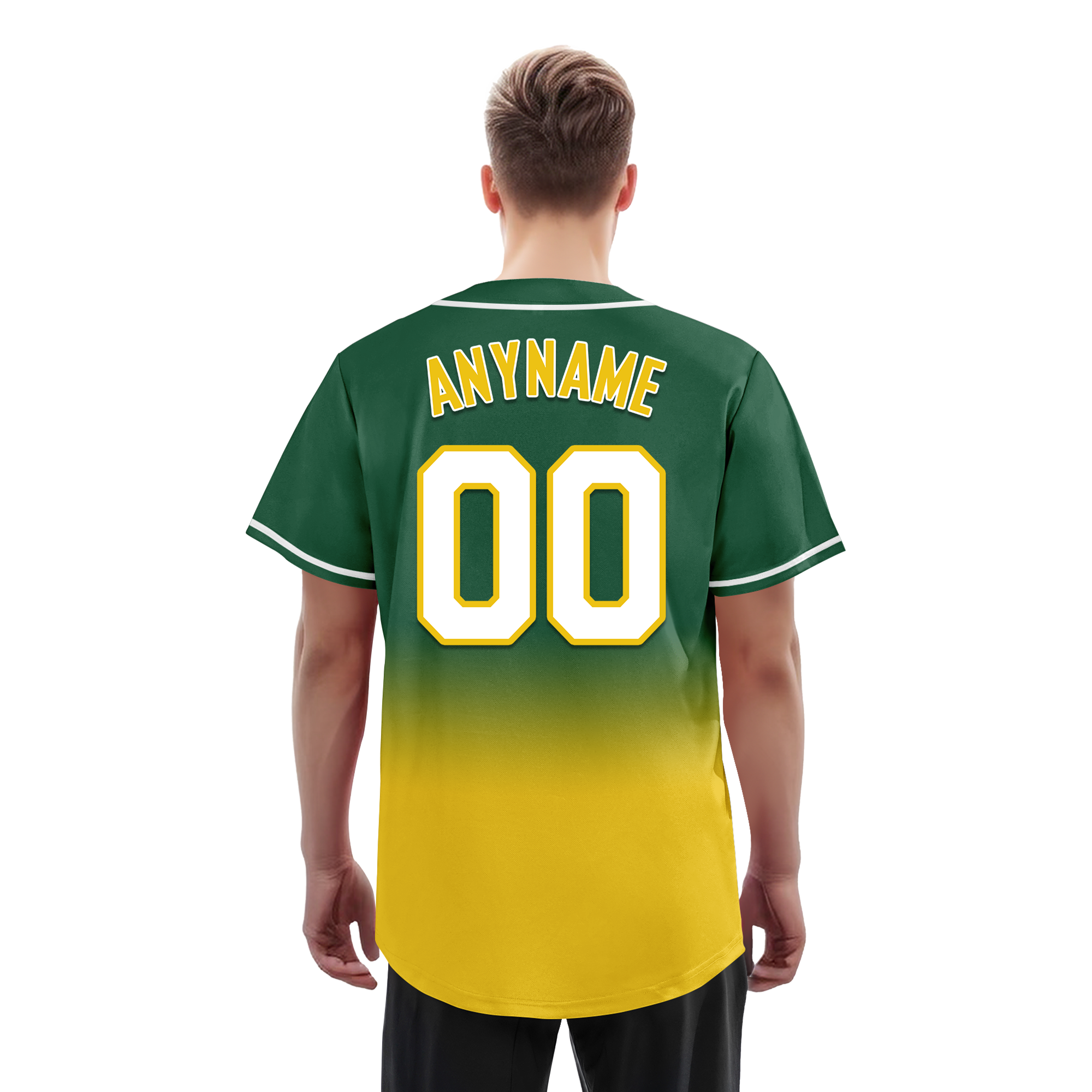 Custom Green Yellow Fade Personalized Baseball Jersey - Authentic Fashion Sports Apparel BSBJ01 D0a70ca - Perfect for Baseball Games, Team Uniforms & Fan Gear