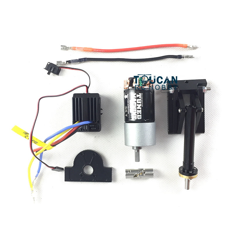 1050A ESC Brush Motor for 1/14 RC Tractor Truck - High Power Lifting System, DIY Spare Parts for Radio Controlled Model Cars (Perfect for Crawling, Off-Roading & Heavy Load Simulation)