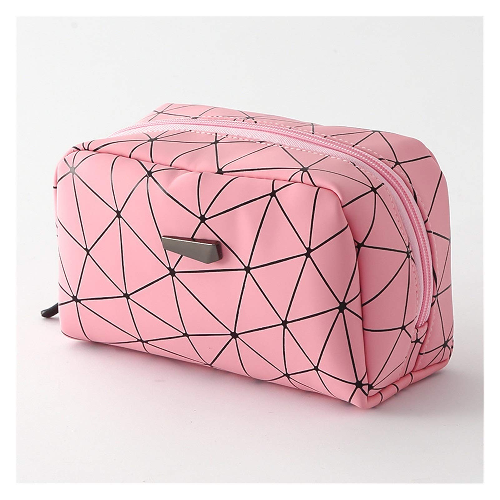 Women's Waterproof Geometric Makeup Bag - Travel Cosmetic Organizer for Daily Use & Trips