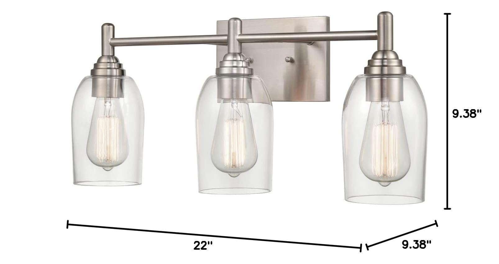 Millennium Lighting Arlett 3-Light Bathroom Vanity Light - 9.38