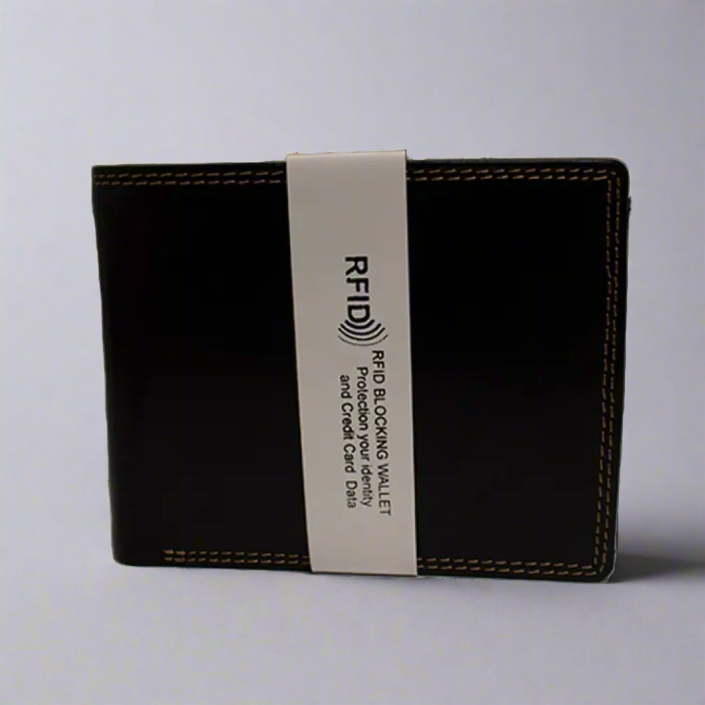 MET Men's Genuine Leather Bi-Fold Flip Coin Wallet - Slim RFID Blocking Wallet for Cash, Cards & Coins | Perfect for Travel, Business & Everyday Use