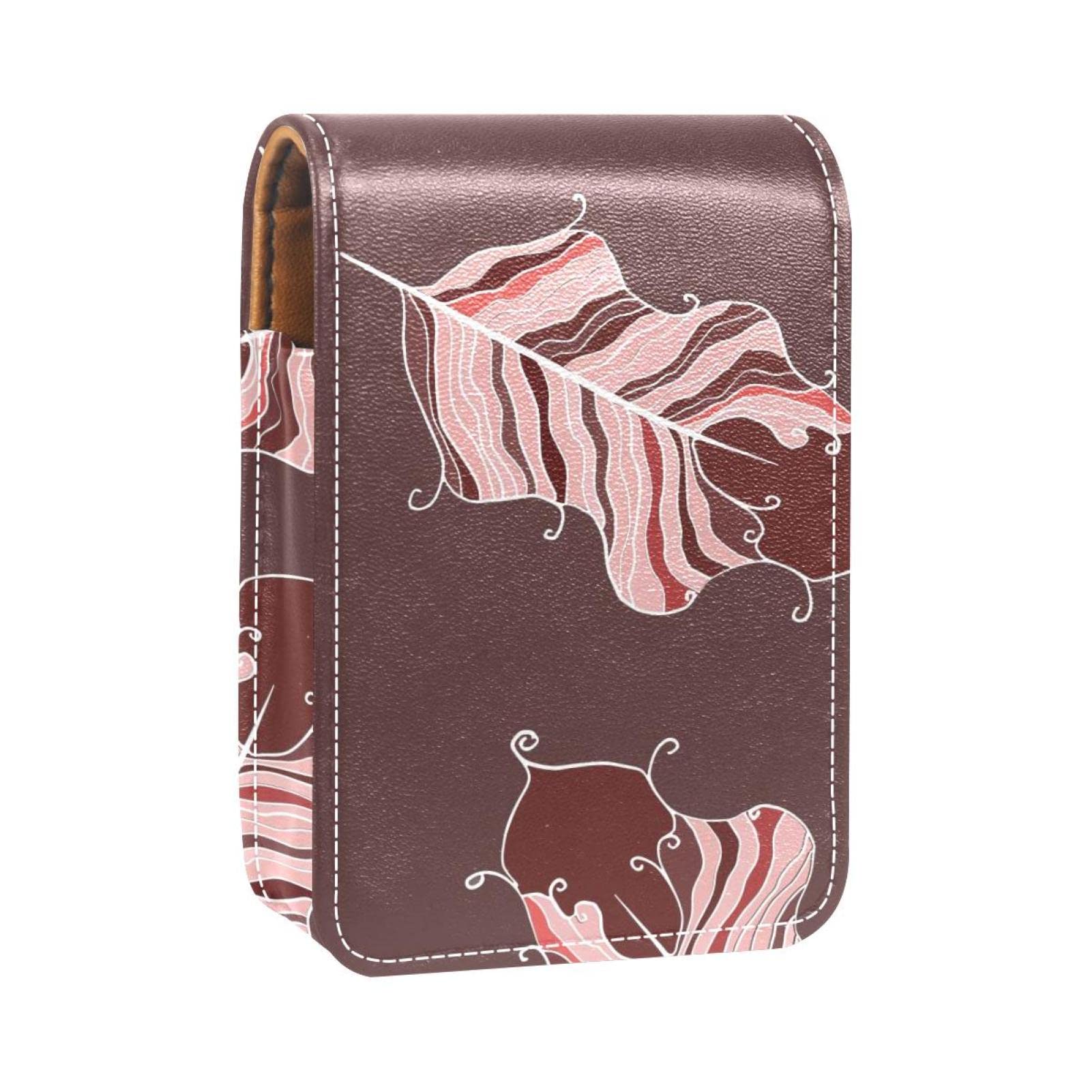 Personalized Lipstick Case - Portable Makeup Bag & Cosmetic Pouch Organizer for Lipsticks - Elegant Ethnic Hippie Style Plumelet Holder - Perfect for Travel, Daily Use & Gift Giving