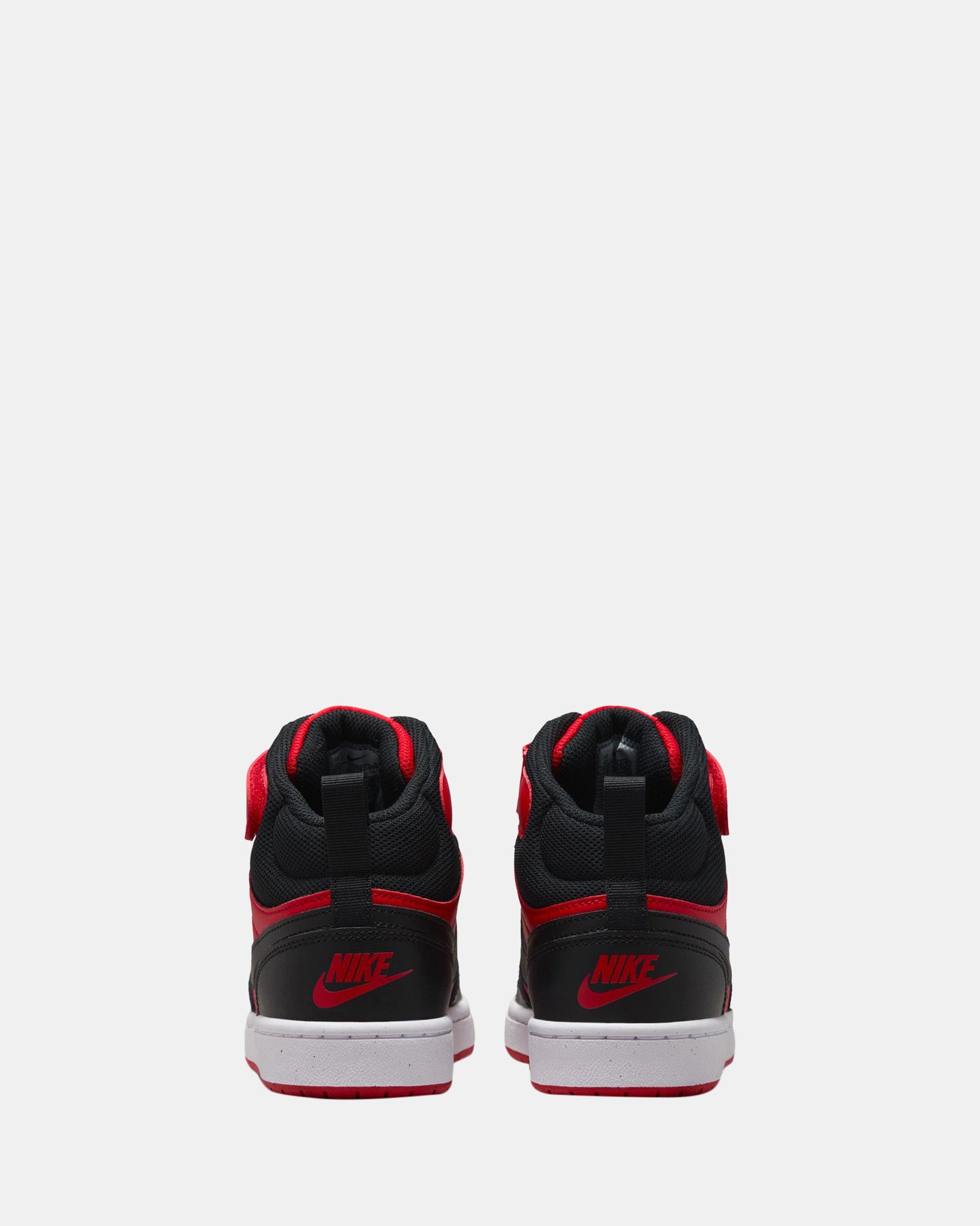 Nike Court Borough Mid 2 Sneakers - Grade School & University Shoes in Red/Black/White - Perfect for School, Casual Wear & Basketball Courts