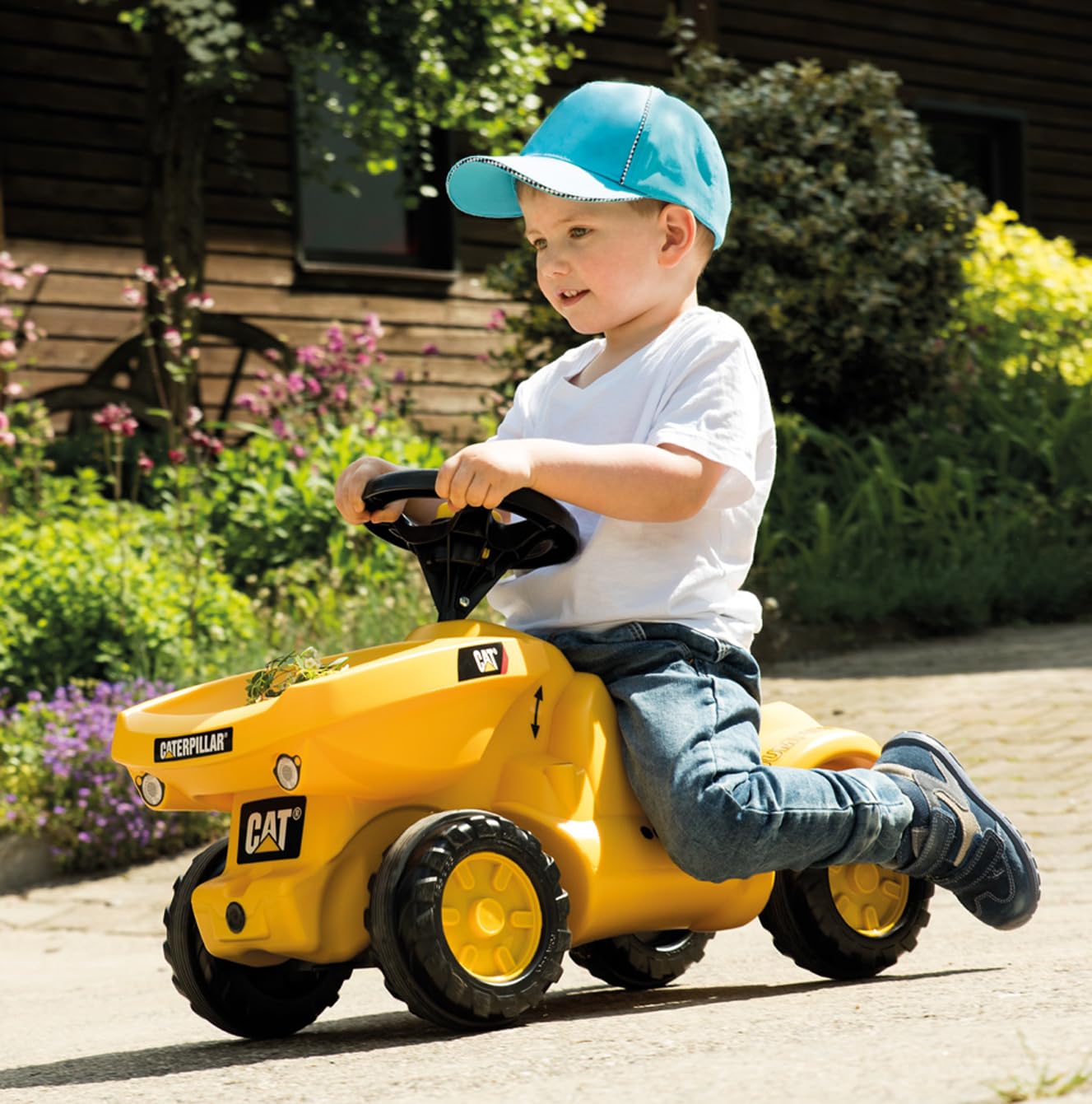 Rolly Toys 13 224 9 Porteur Rollyminitrac Cat Dumper Toy - Mini Construction Dump Truck for Kids - Perfect for Indoor & Outdoor Play, Sandbox Activities, and Pretend Construction Play
