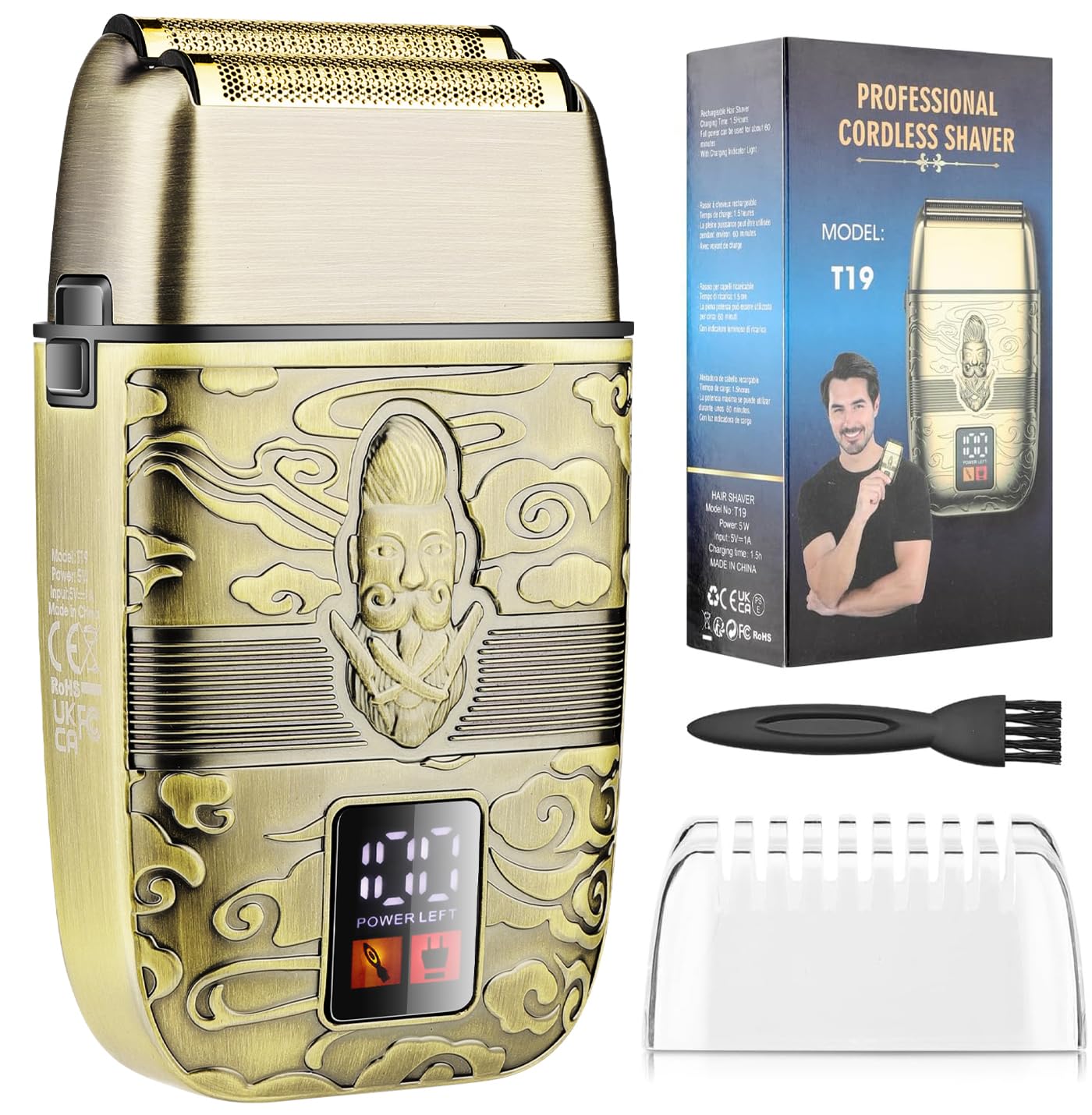 Suttik Electric Foil Shaver for Men - Bald Head & Beard Trimmer with Close Cutting Technology | Perfect for Travel, Home & Office Use