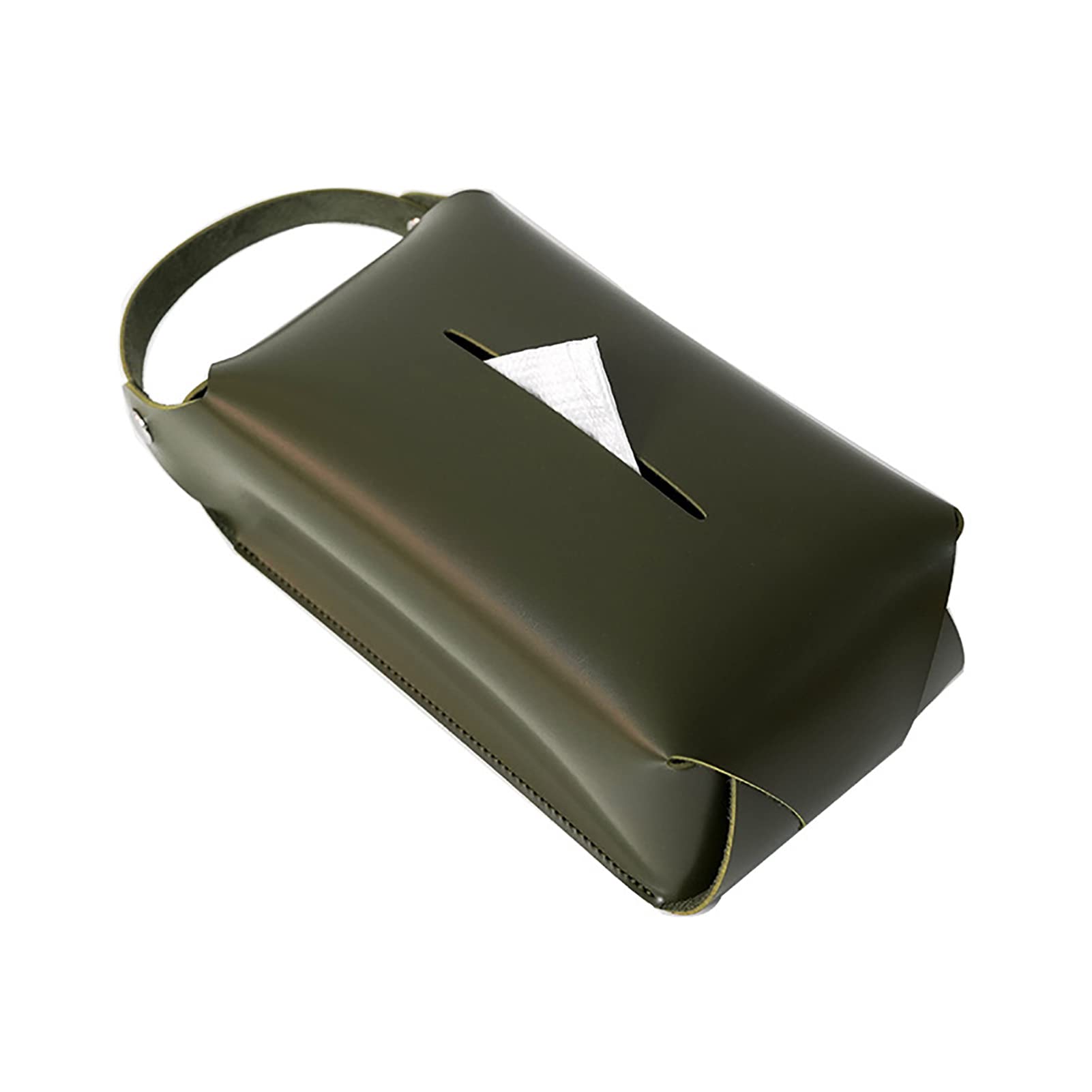 Modern Facial Tissue Box Holder - Hanging & Desktop Organizer for Bedroom, Bathroom, Office (Army Green) | Perfect for Vanity Countertops, Nightstands, Tables & Car Use
