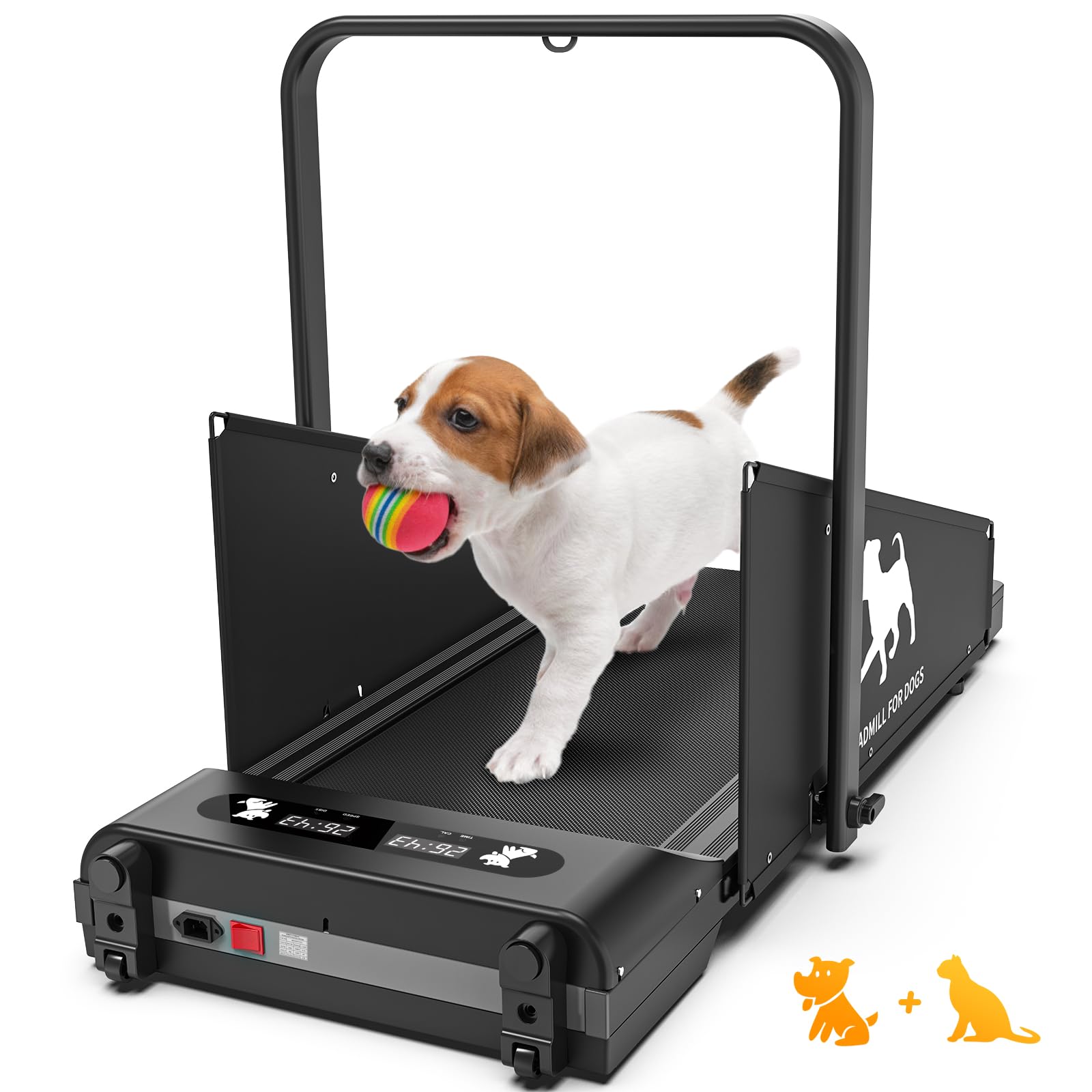 2.5HP Foldable Dog Treadmill for Small & Medium Dogs - 220lbs Weight Capacity, 2-in-1 Dog Pacer & Running Machine for Home Use - Perfect for Indoor Exercise, Pet Fitness Training & Weight Management