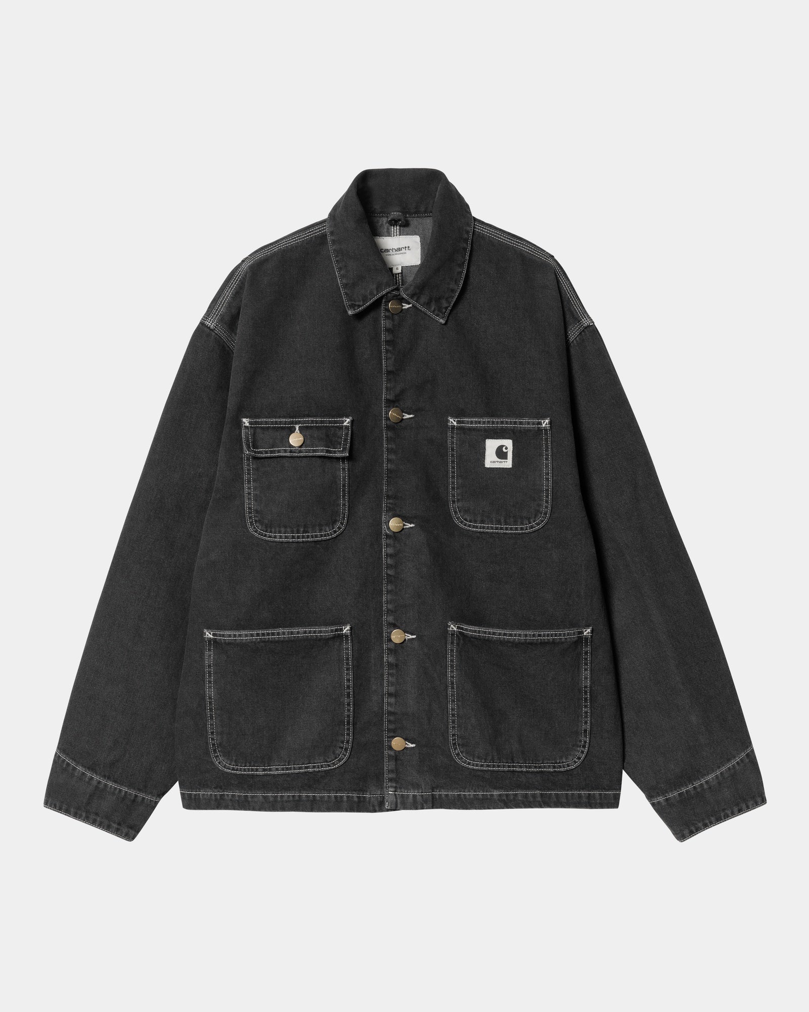 Women's OG Michigan Denim Coat - Spring Jacket in Black (Stone Washed) | Casual Outerwear for Everyday Wear & Outdoor Activities