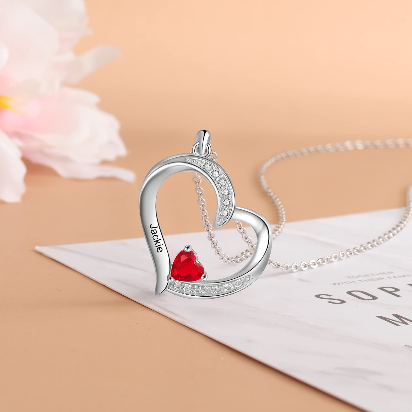 Custom Personalized Mothers Necklace for Women - Birthstone Name Necklace Gift for Mom, Grandma, Wife & Daughter | Perfect for Mother's Day, Birthday & Anniversary Gifts