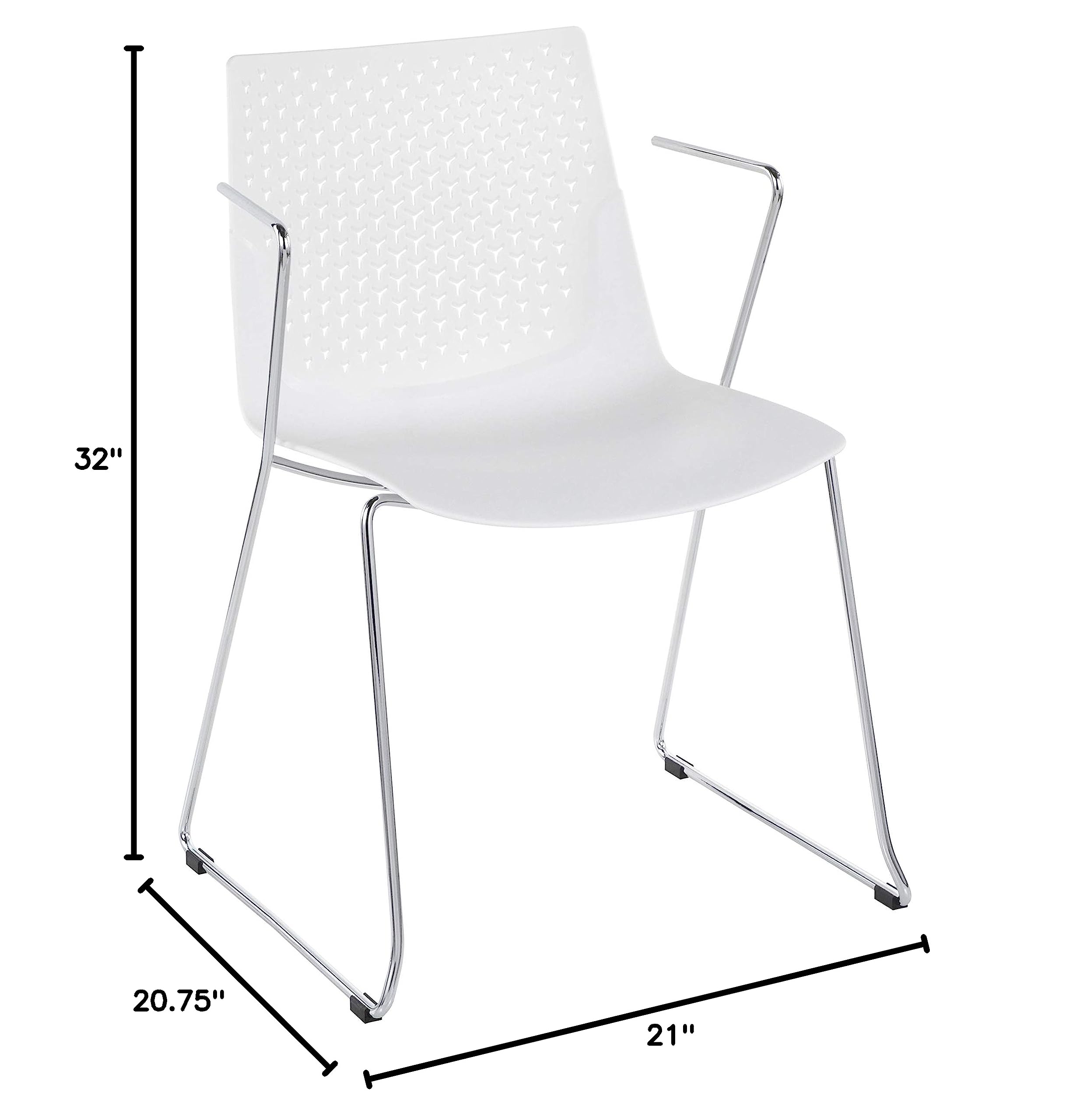 LumiSource Matcha Green Upholstered Dining Chairs Set of 2 - Modern Kitchen Chairs with Comfortable Fabric Seat - Perfect for Dining Room, Breakfast Nook, and Small Space Decor