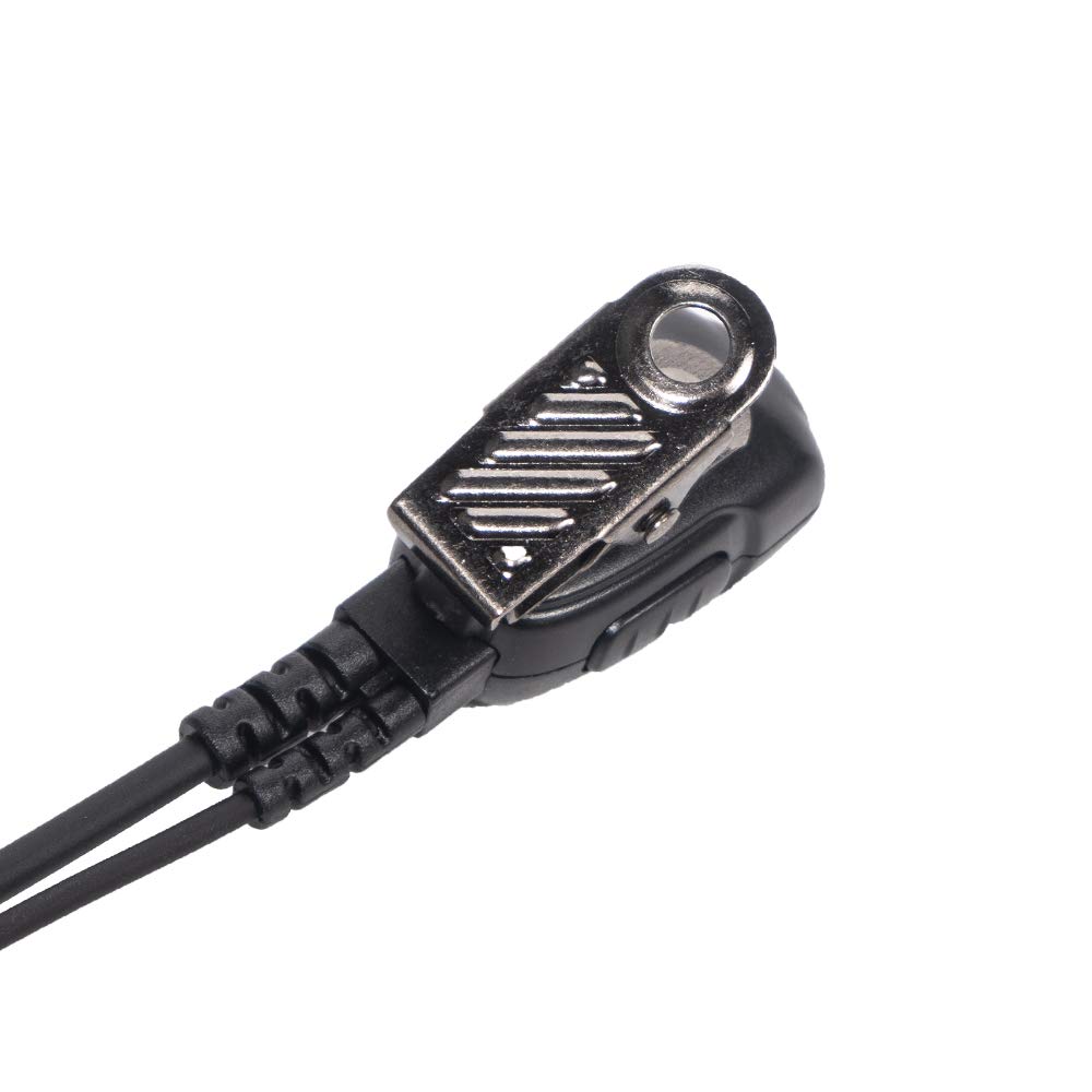 Midland Walkie Talkie Headset - D-Shape Earpiece with PTT Mic for GXT1000VP4, LXT500VP3, GXT1050VP4, GXT1000XB Two-Way Radios (2-Pin Connector) - Perfect for Construction, Security & Outdoor Adventures