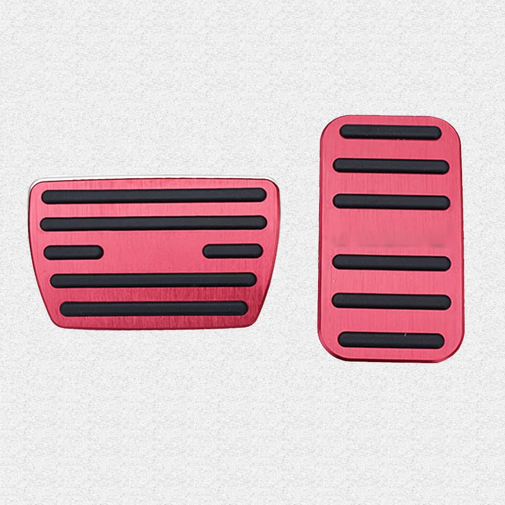 Custom Aluminum Alloy Gas & Brake Pedal Covers for Honda 10th Gen Accord 2018-2022 - Anti-Slip No Drilling Design (2-Piece Set, Red) - Perfect for Car Enthusiasts & Performance Driving