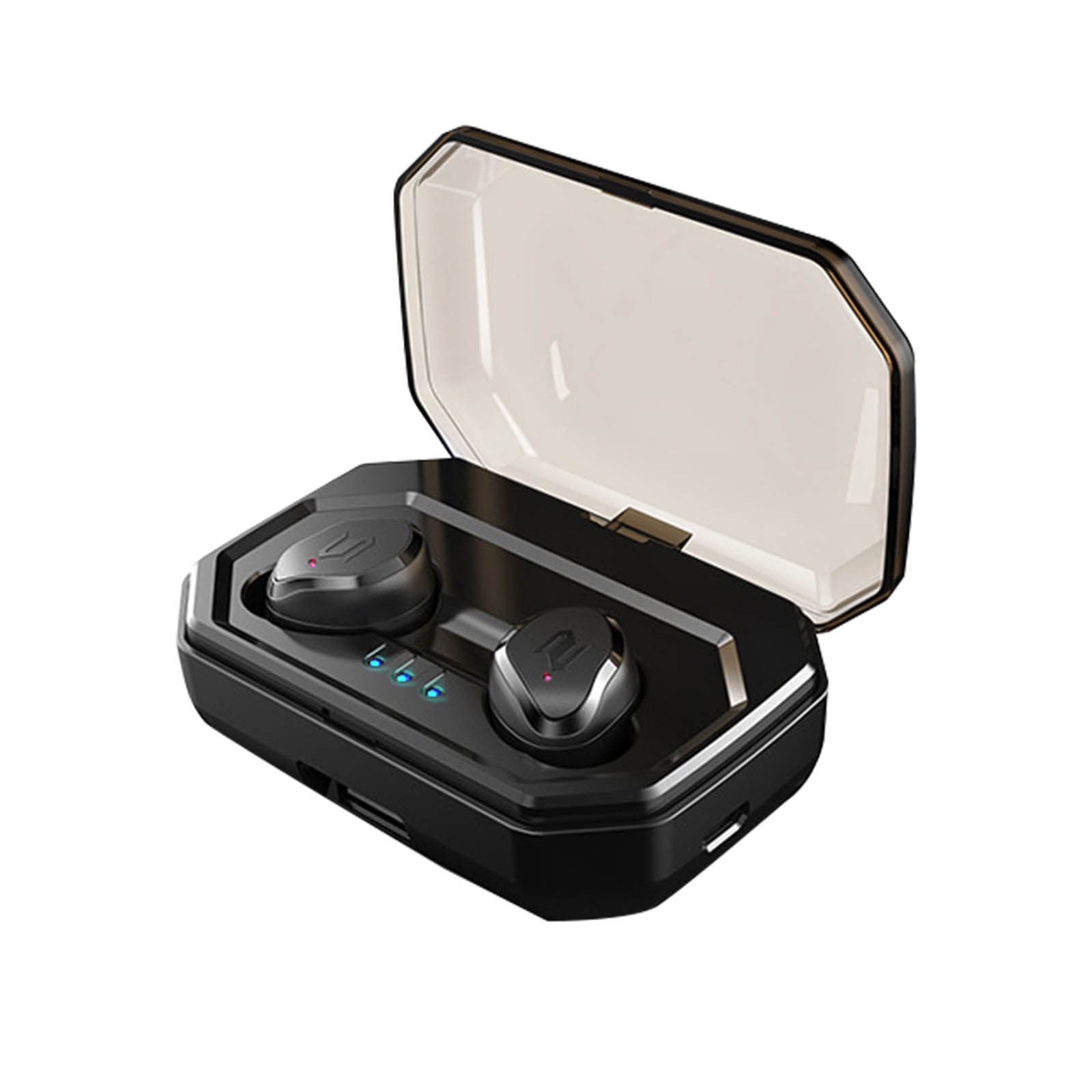 Bluetooth 5.0 Wireless Earbuds with Charging Case, Stereo Sound, IPX7 Waterproof, Secure Fit for Running & Workouts - Perfect for Gym, Travel & Daily Commute