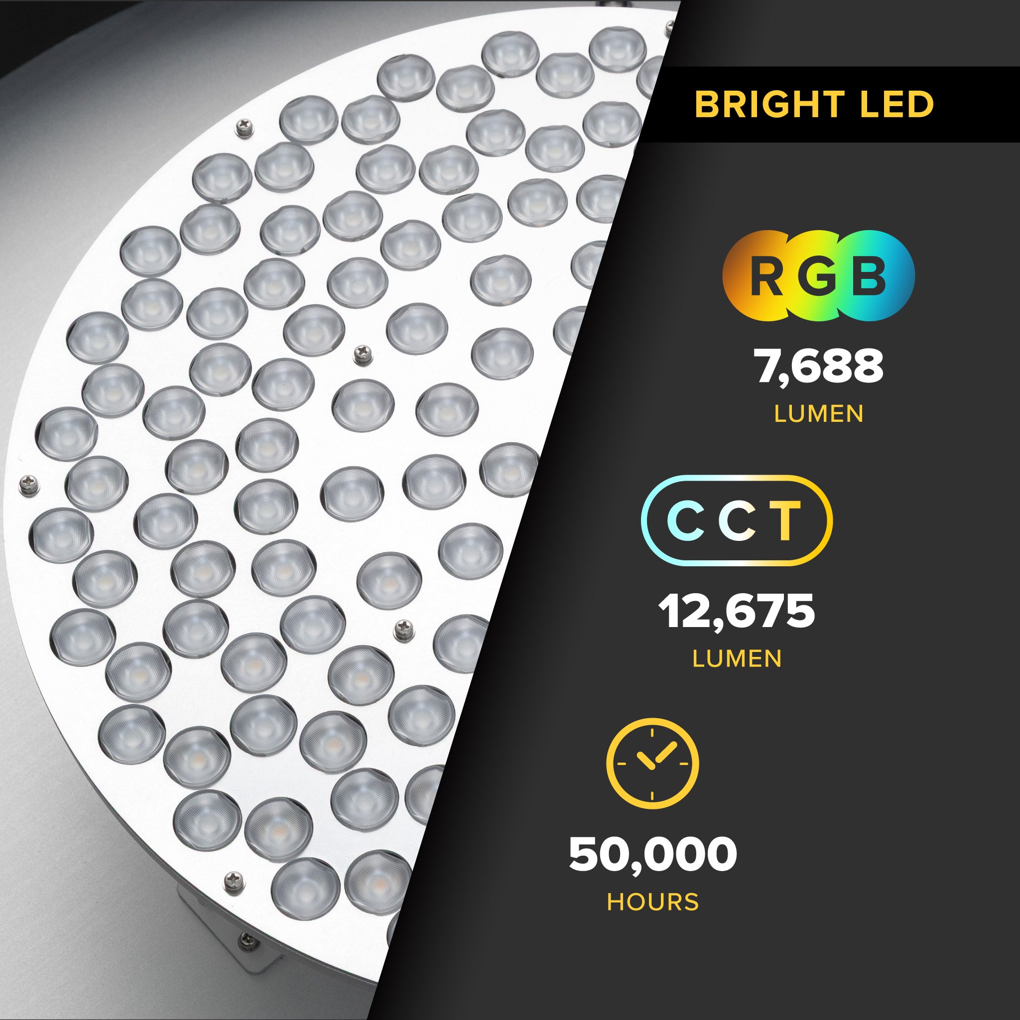 100W RGB LED Light Fixture - 31 Color Changing Smart Bulb for Home, Party & Gaming Room Lighting | Dimmable & Energy Efficient