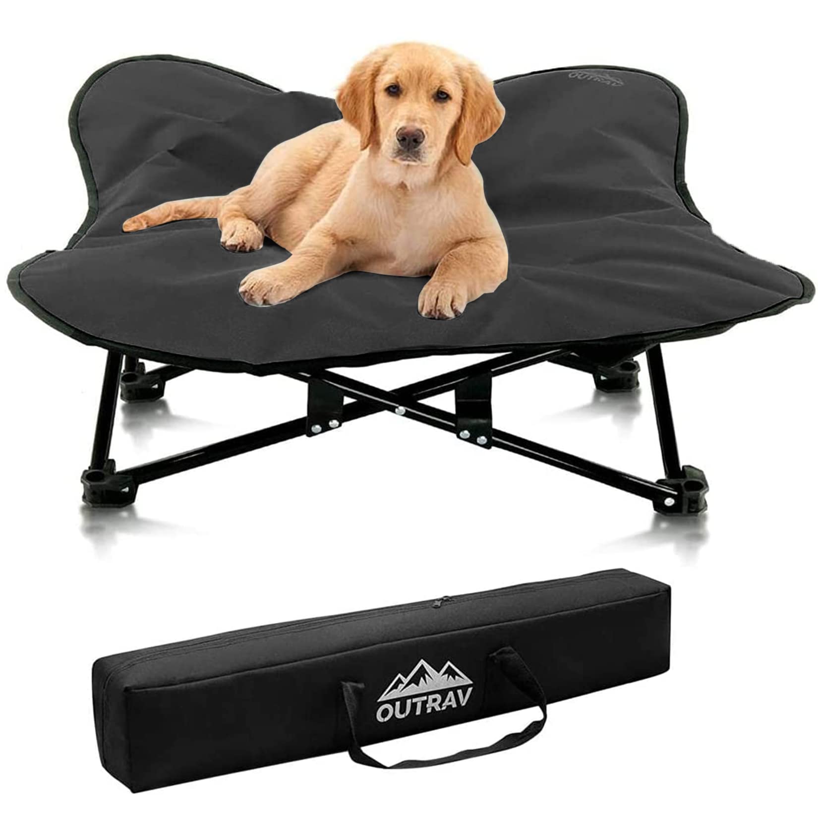 Portable Elevated Dog Bed - Foldable Pet Cot for Travel & Camping | Indoor/Outdoor Use