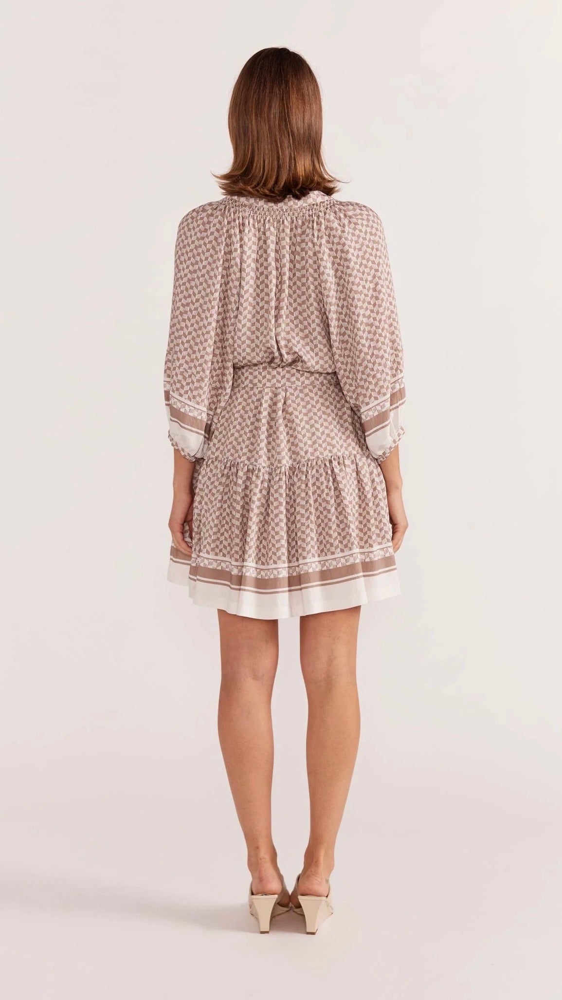 Soleil Smock Dress for Women - Flowy Summer Midi Dress with Puff Sleeves - Perfect for Beach, Vacation & Casual Outings