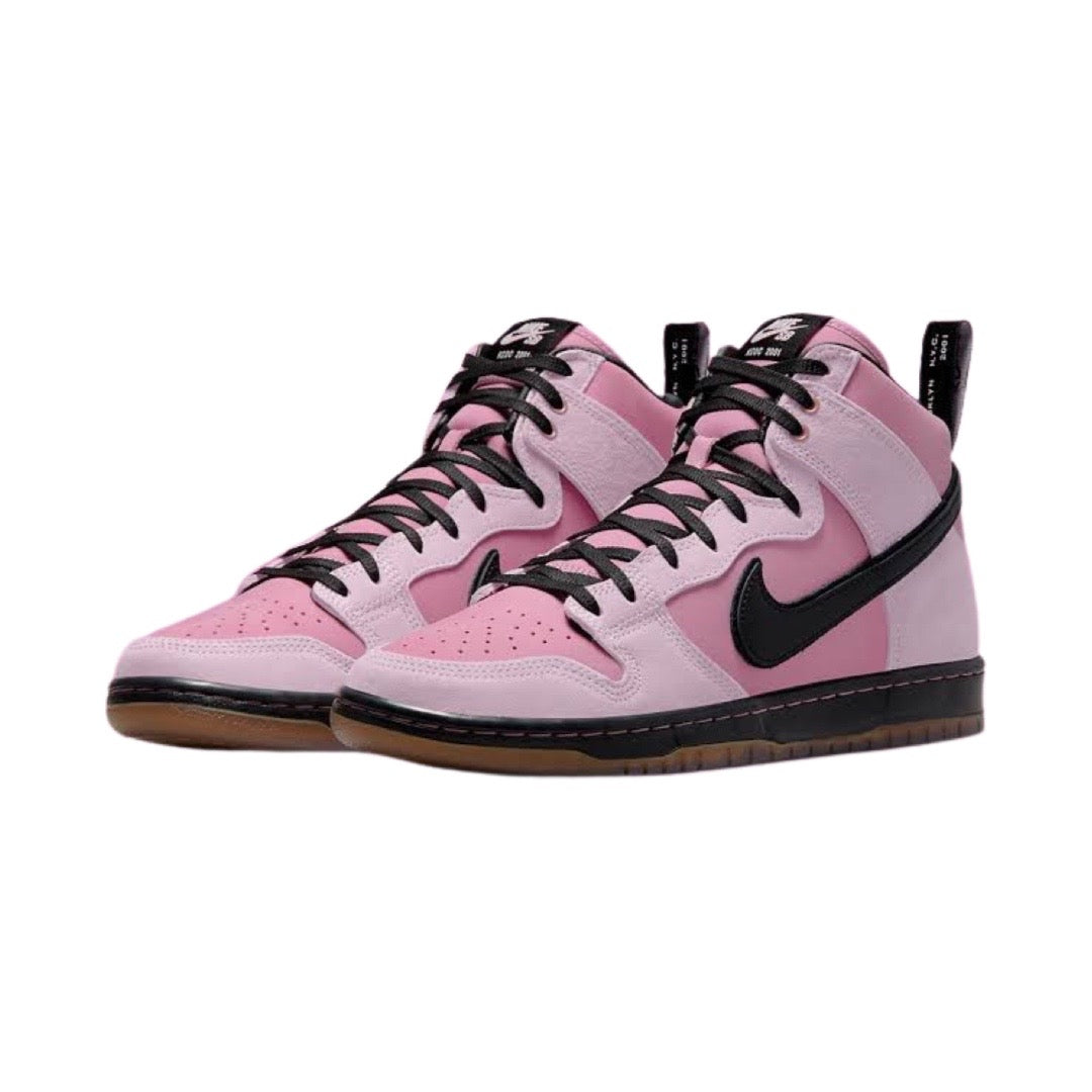 Nike Dunk Hi Retro KCDC Elemental Pink Black Sneakers - Vintage Basketball Shoes for Men & Women - Perfect for Streetwear, Skateboarding & Casual Fashion