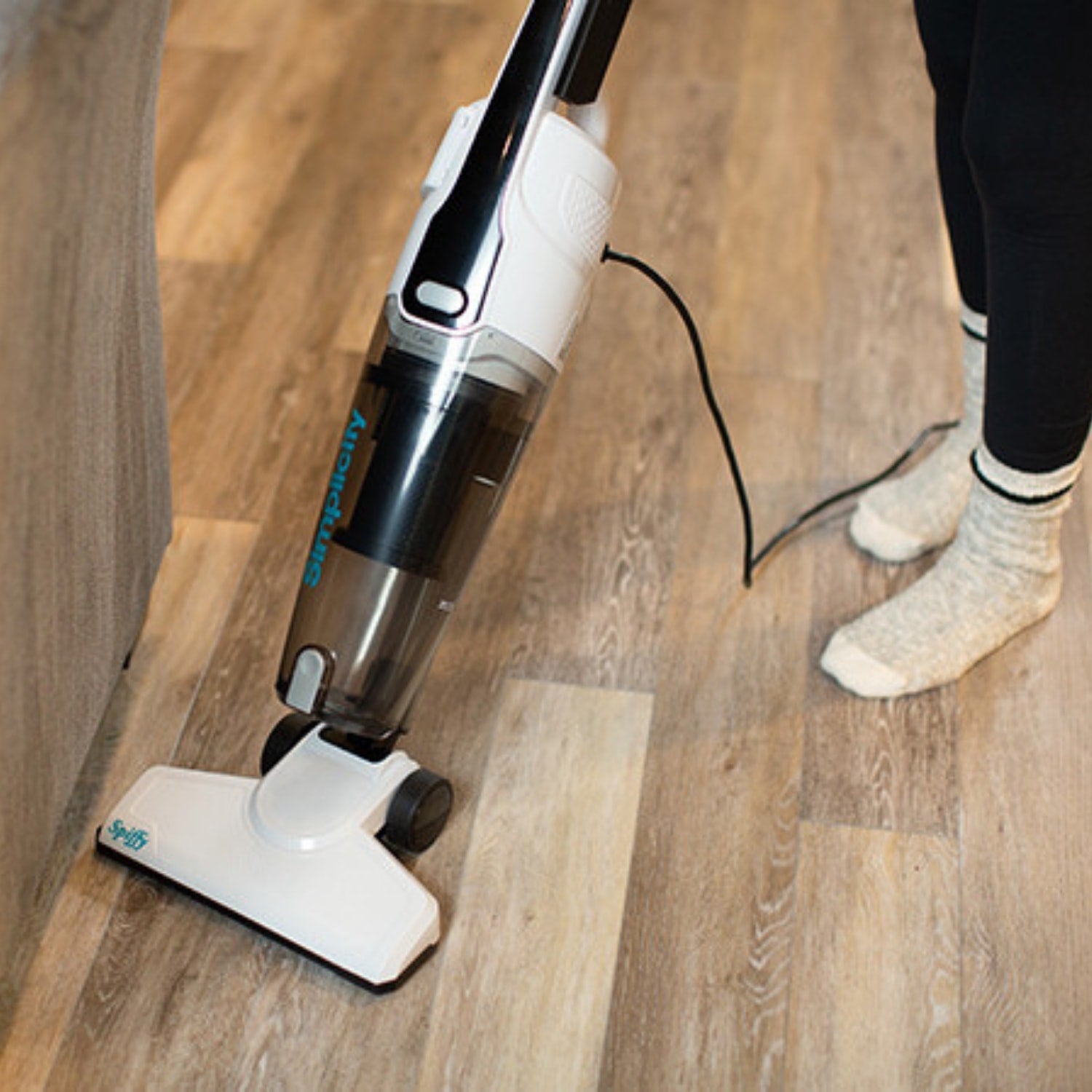 Simplicity Spiffy S60 Mini Upright Bagless Vacuum Cleaner - Lightweight & Powerful for Hardwood Floors, Carpets, Pet Hair - Perfect for Small Apartments, Cars & Stairs Cleaning