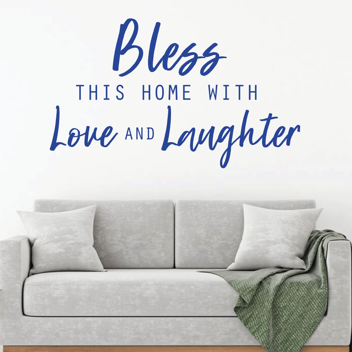 Bless This Home Vinyl Wall Decal - Removable Family Quote Sticker for Living Room, Bedroom & Nursery Decor - Perfect for Housewarming Gifts & Cozy Home Makeover