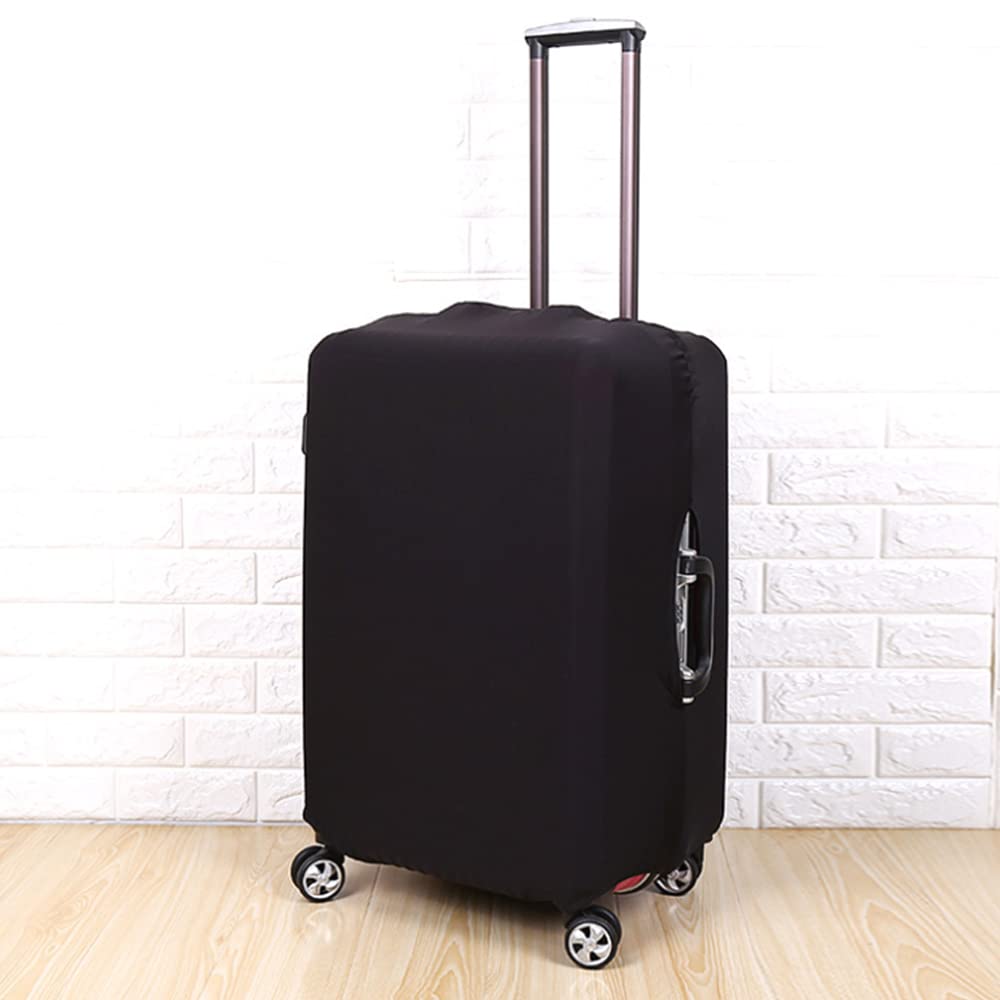 Spandex Suitcase Cover for 18-32 Inch Luggage - Washable Travel Luggage Protector for Wheeled Suitcases (Size S: 18-21 Inch, Black) | Perfect for Airplane Travel, Vacation & Business Trips