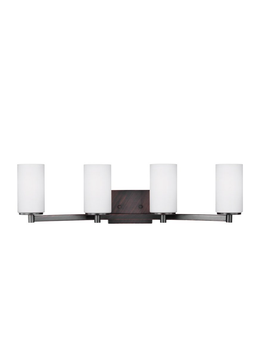 Bowery + Grove 51319-BSE Buffalo Gap 4-Light 29-Inch Bronze Bathroom Vanity Light - Perfect for Bathroom Wall Lighting, Makeup Vanity, and Dressing Room Illumination