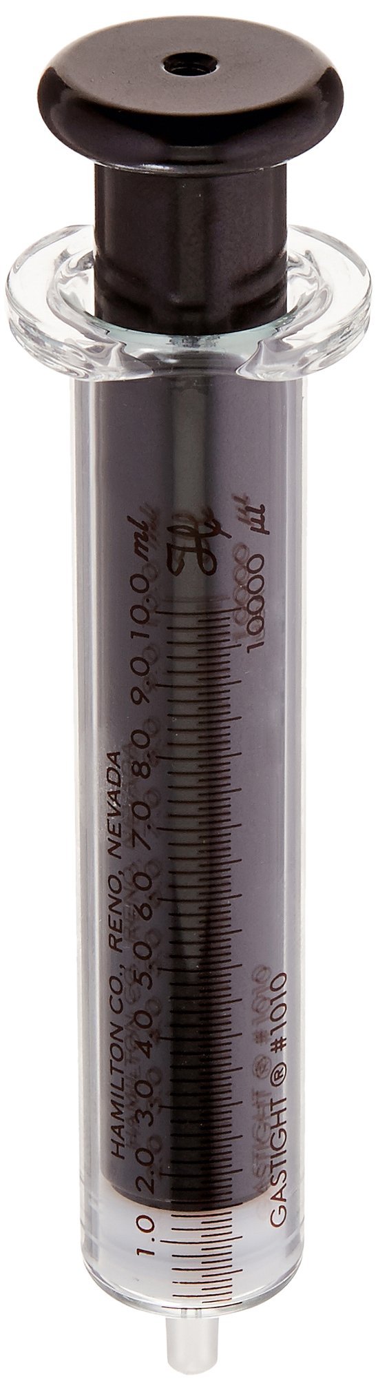 Hamilton 81601 Gas Tight Syringe, 10mL (1010LT) - Precision Laboratory Syringe for Chromatography, Sample Injection & Chemical Analysis | Ideal for HPLC, GC & Scientific Research