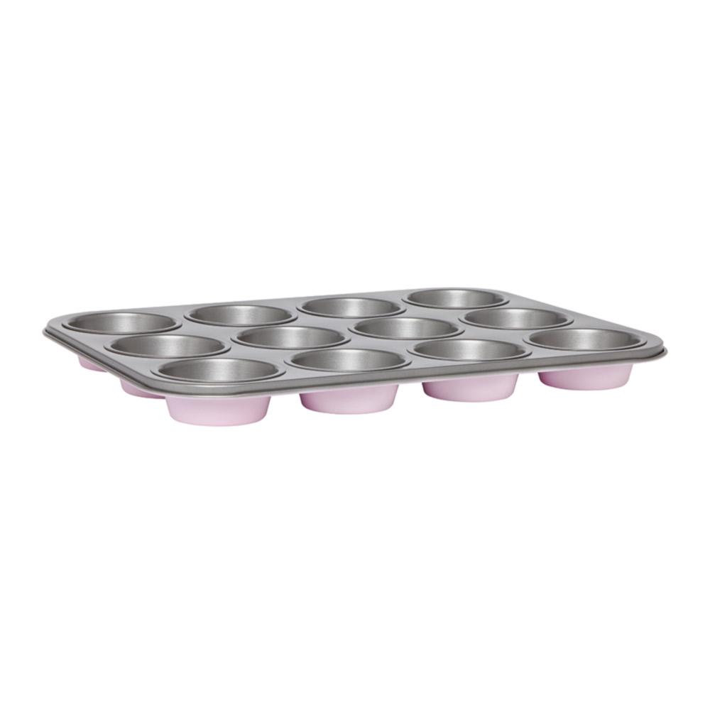 Non-Stick Two-Tone 12-Cup Muffin Pan for Baking Cupcakes & Muffins - Perfect for Home Baking, Parties & Holiday Treats