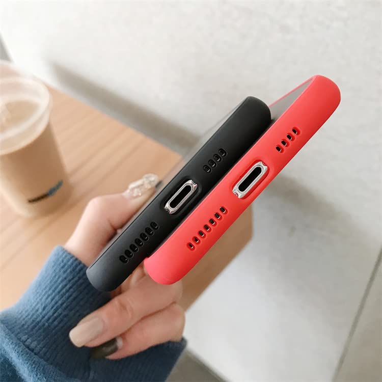 YTanazing Love Hearts Clear Frosted iPhone 12 Pro Max Case - Reinforced Camera Protection, Soft TPU Silicone Slim Cover for Women & Girls (Black) | Perfect for Everyday Use, Gift Giving & Style Protection