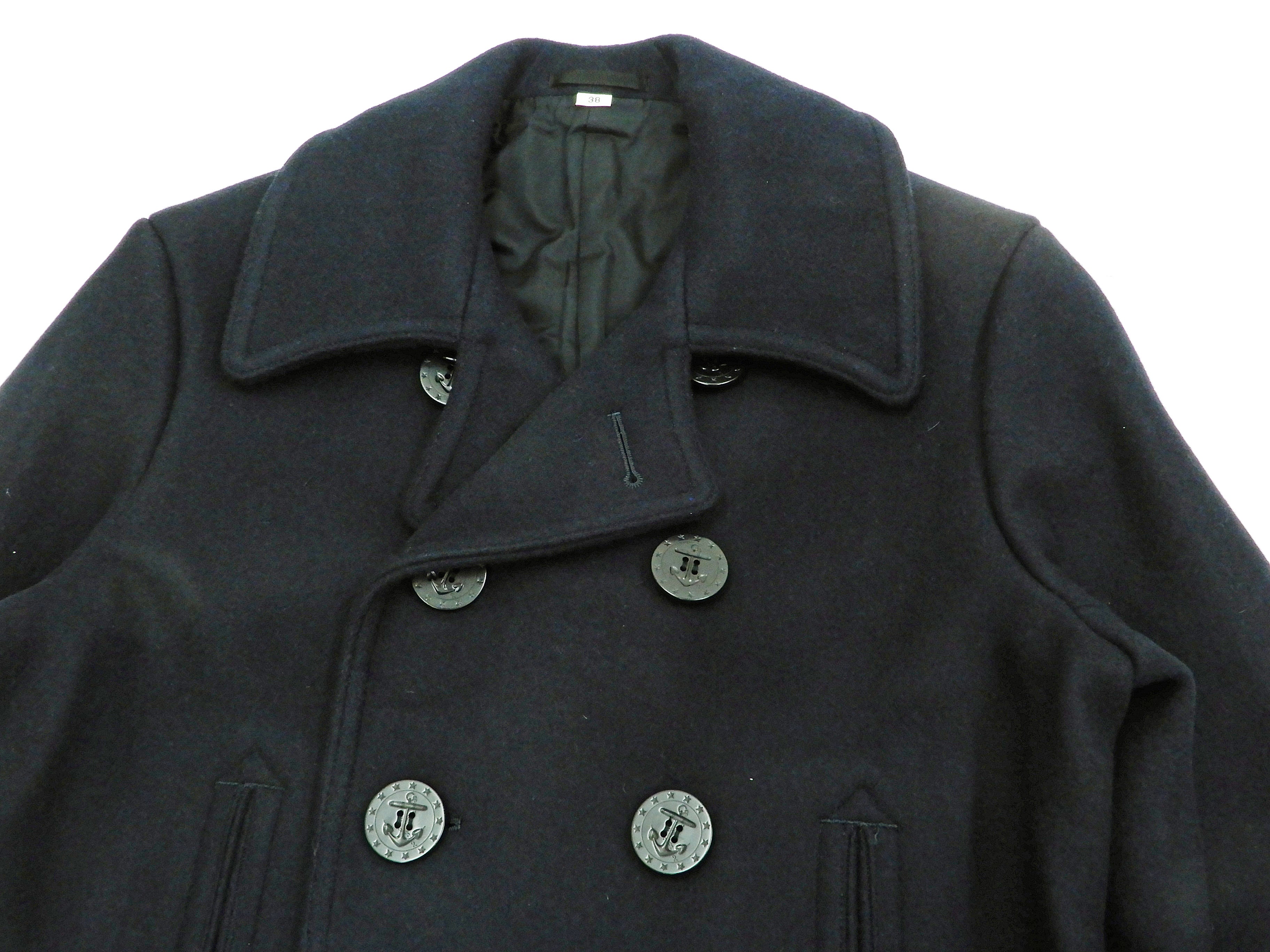Buzz Rickson U.S. Navy Wool Peacoat for Men - Double Breasted Winter Coat (BR11554, Navy Blue) - Perfect for Cold Weather & Military Style Fashion