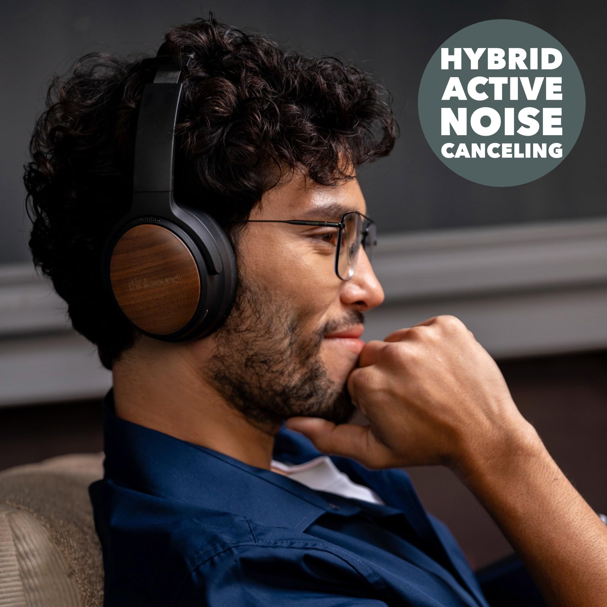 OV202W Over Ear Noise Cancelling Headphones with Hybrid ANC | 100+ Hours Playtime | HiFi Studio Monitor Headphones for Music Producers, Gym, Travel & Home Use | Perfect for Beats, Guitar, Bass & Audiophiles