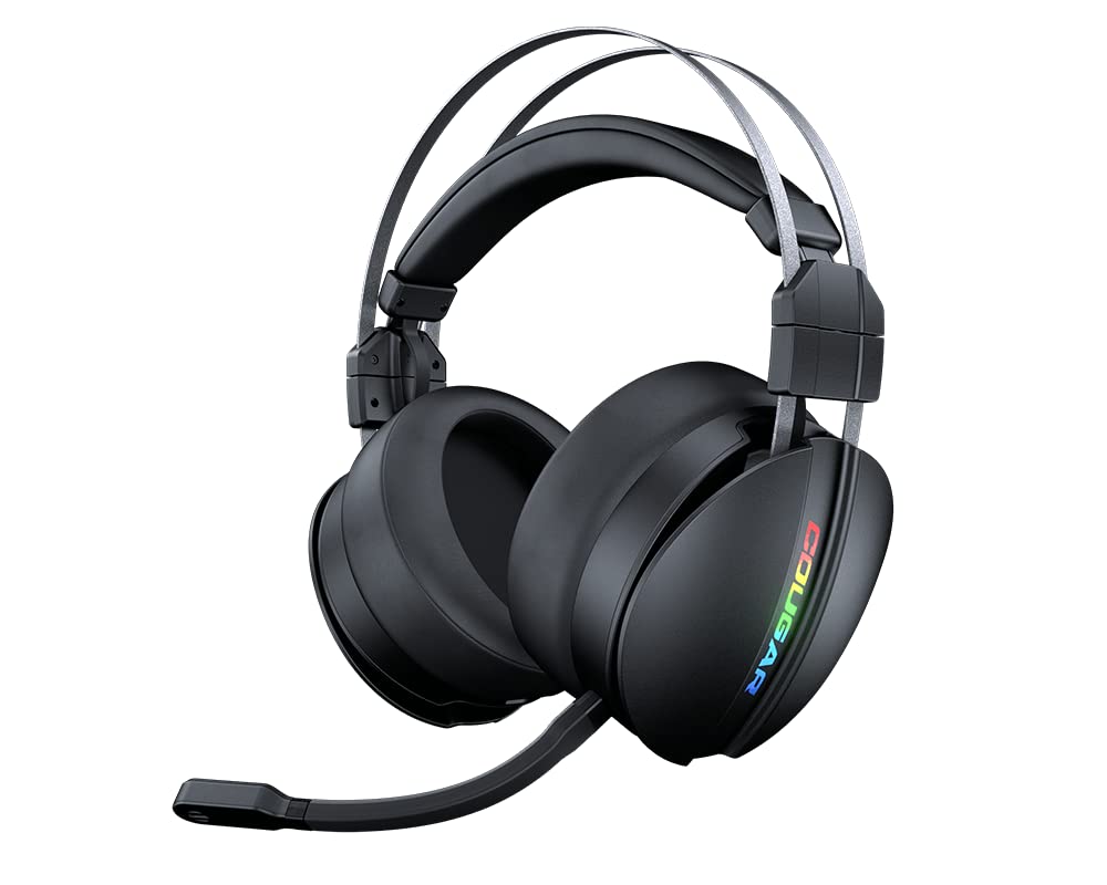 COUGAR OMNES Essential Wireless Gaming Headset - Stereo Boost & Virtual Surround Sound - 9.7mm Noise-Canceling Mic - RGB Lighting for PC, PS5, Xbox - Perfect for FPS, Streaming & Esports