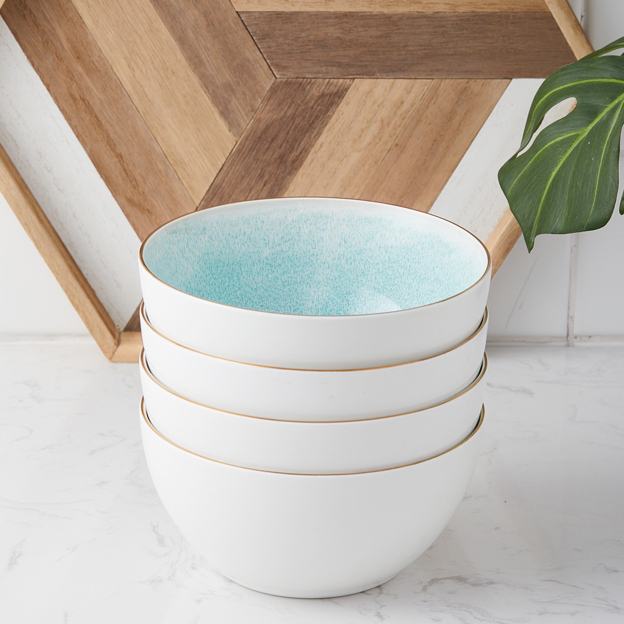 Josephine Porcelain Bowl - Elegant Mint Green Ceramic Serving Bowl for Soup, Salad, Dessert | Perfect for Dining, Entertaining & Home Decor
