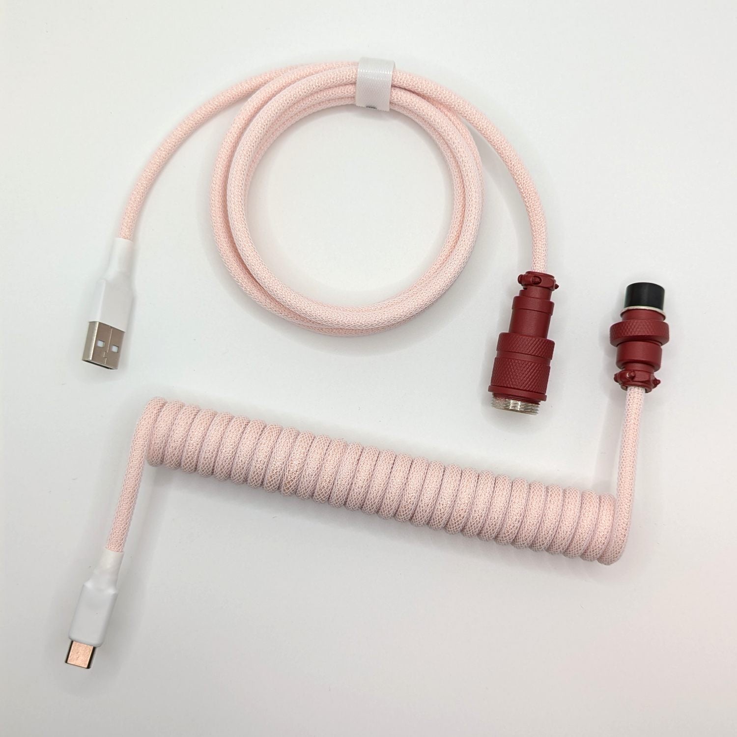 Premium Coiled Keyboard Cable for Mechanical Keyboards - USB Type-C/A to USB-A - Custom Length & Color Options - Perfect for Gaming, Typing & Office Setup (Darling Collection)
