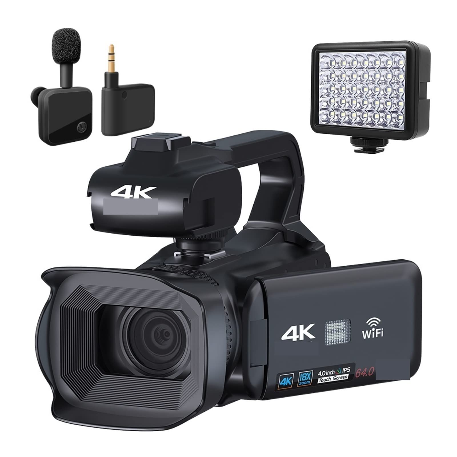 AUBEST 4K HD 64MP Digital Video Camera Camcorder with 18X Zoom, Touch Screen & Auto Focus - Perfect for Vlogging, Live Streaming, Photography (Includes 32GB SD Card) - Ideal for Travel, YouTube Content Creation & Family Events