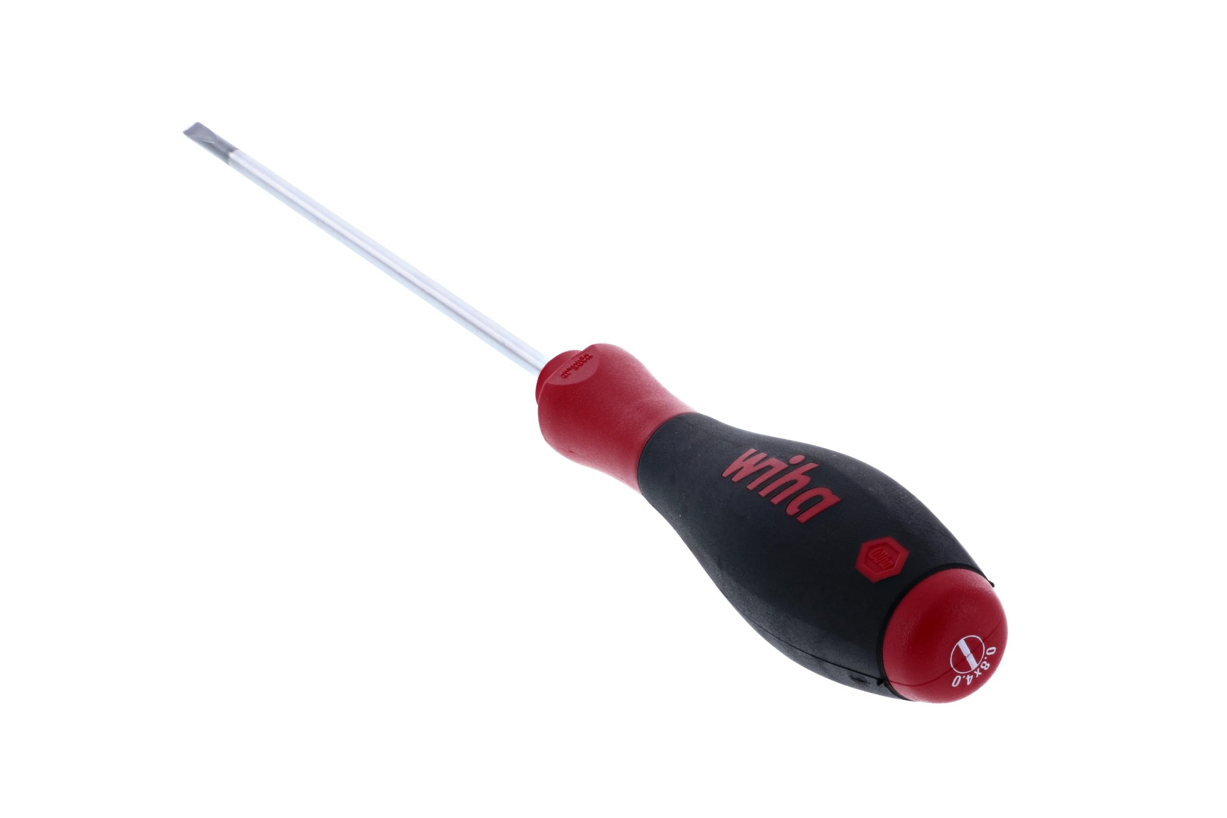 Wiha 30217 Slotted Screwdriver with SoftFinish Handle, 4.0 x 150mm - Precision Screwdriver for Electronics, Jewelry & Small Appliances Repair - Ergonomic Grip for Comfortable DIY & Professional Use
