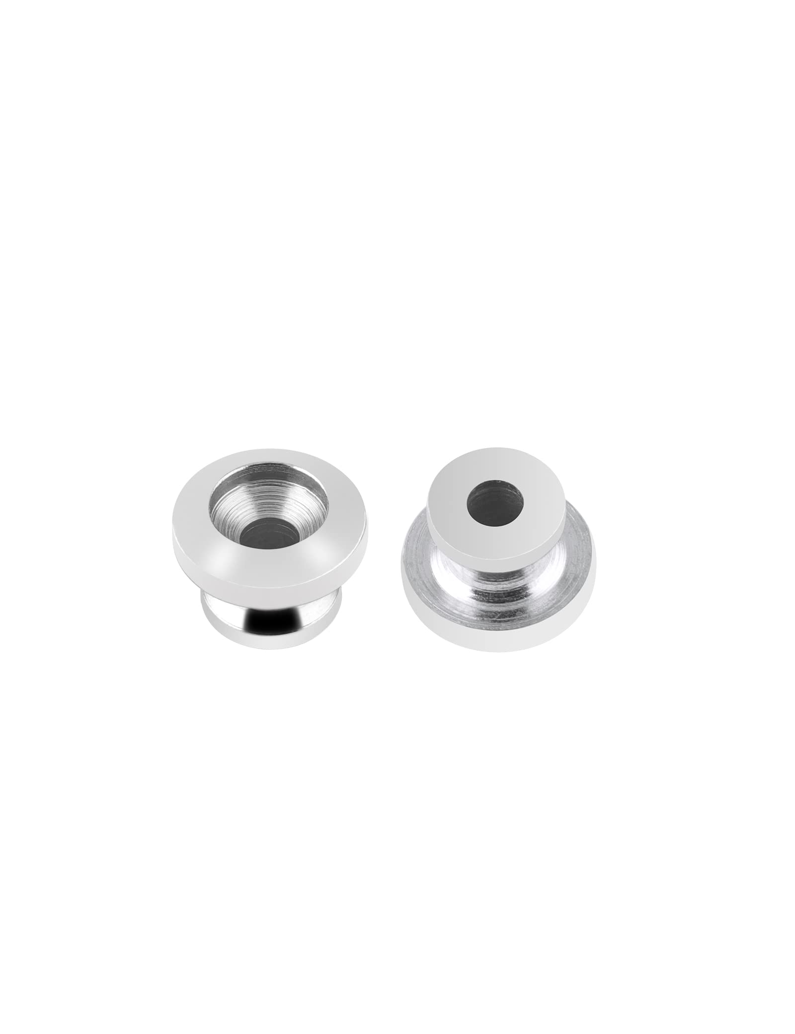 Rubatone Guitar Strap Buttons & End Pins Set (2-Pack) - Chrome Mushroom Head Strap Pins for Acoustic, Electric Guitar, Banjo & Ukulele - Secure & Comfortable Instrument Accessories for Live Performances & Practice Sessions